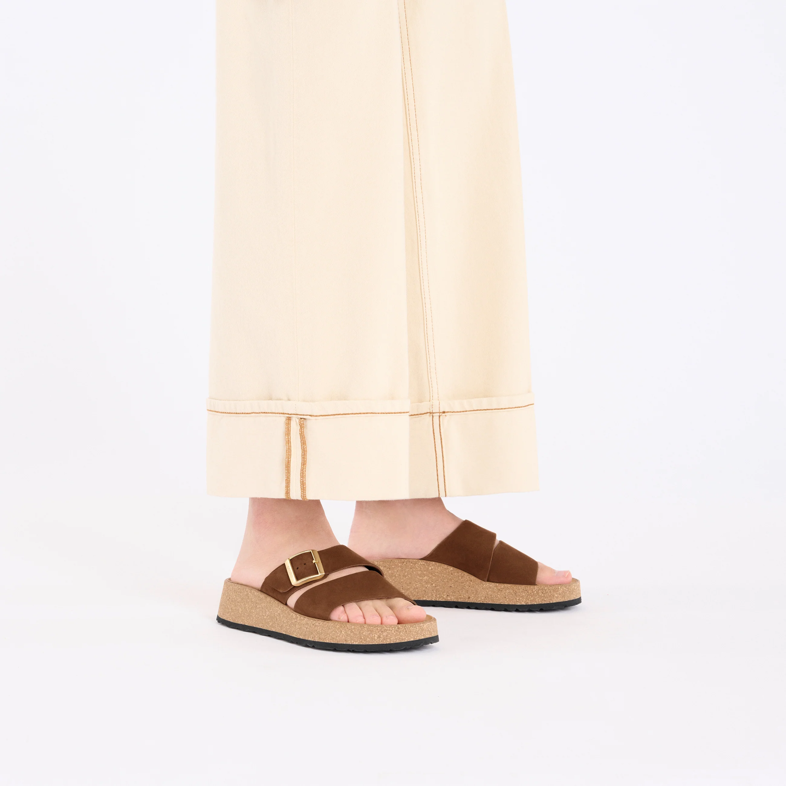 Almina Dark Tea Nubuck Leather - Image 4
