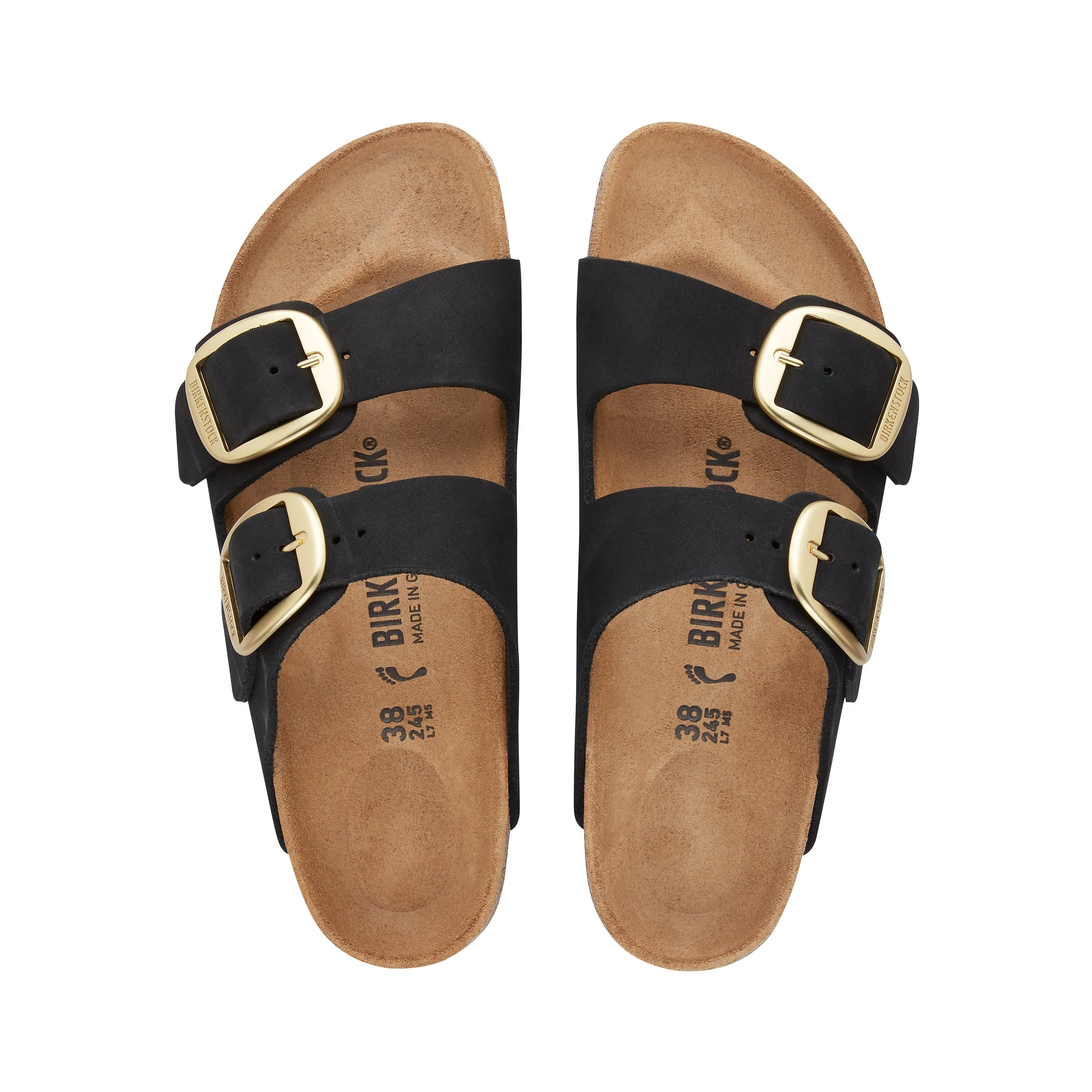 Arizona Big Buckle Black Nubuck Leather - Image 3
