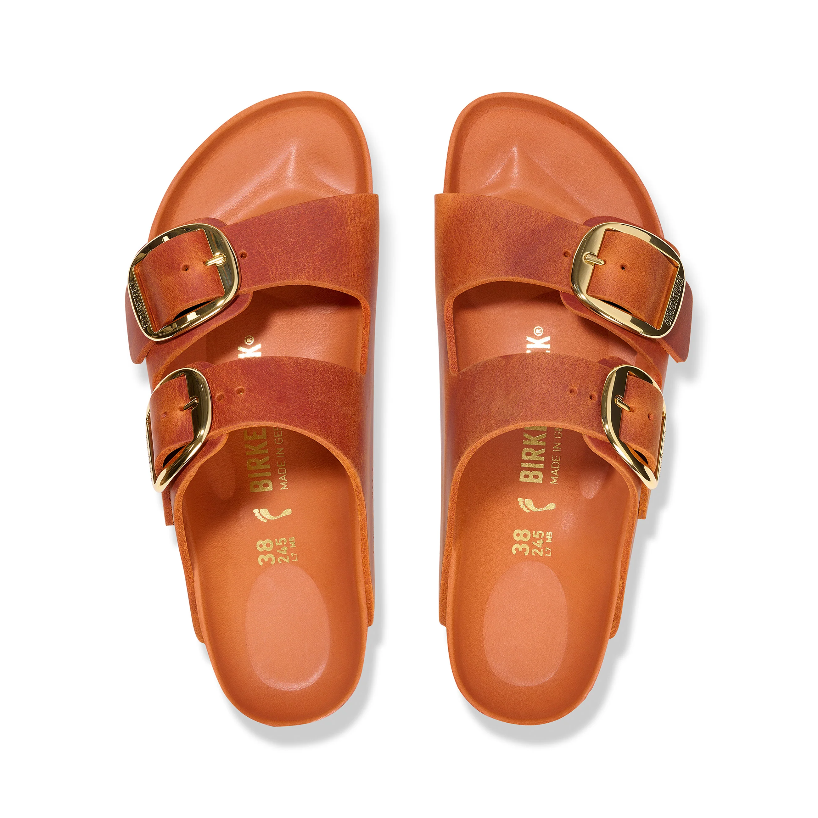 Arizona Big Buckle Burnt Orange Oiled Leather - Image 3