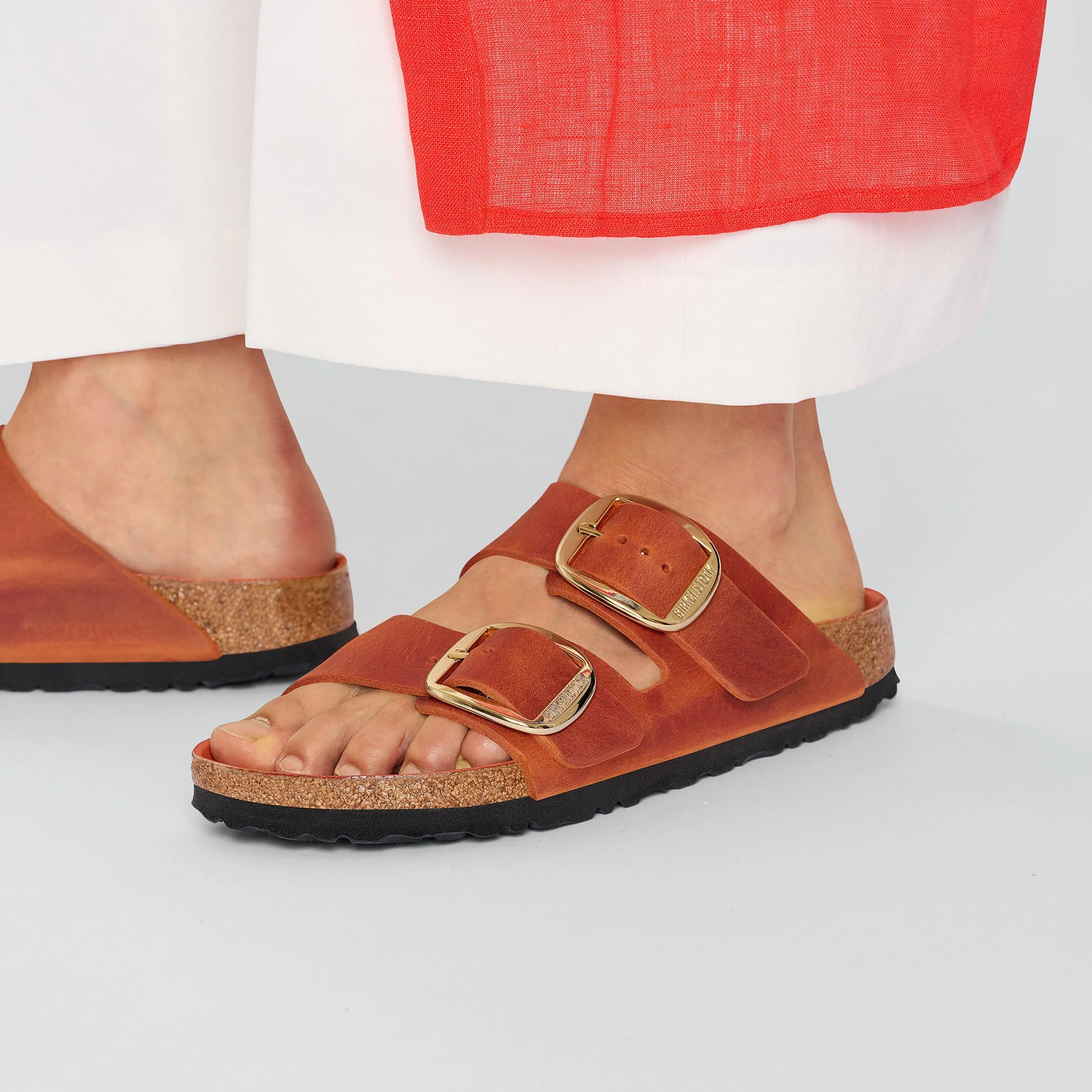 Arizona Big Buckle Burnt Orange Oiled Leather - Image 5