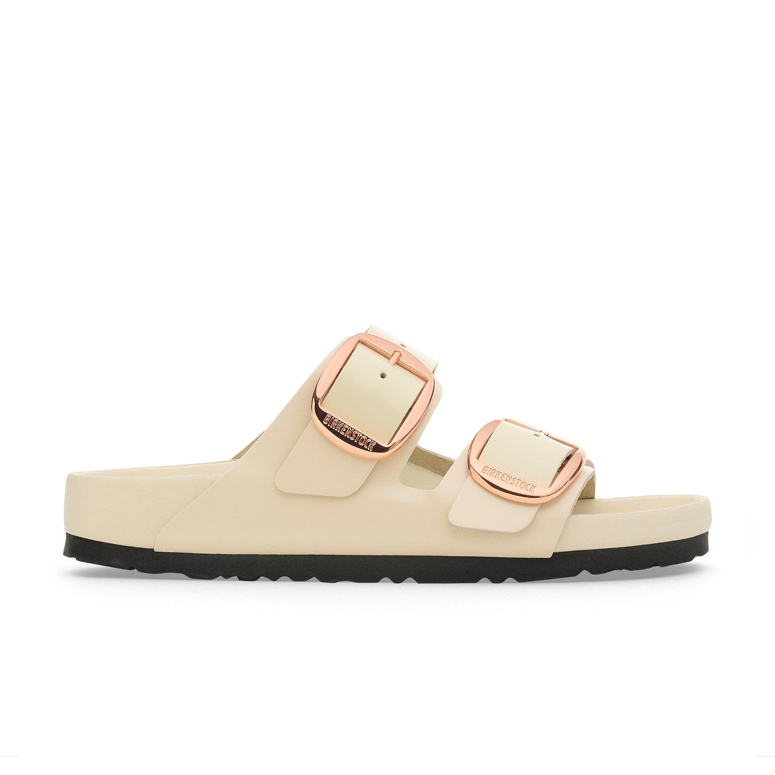 Arizona Big Buckle Exquisite High Shine Ecru Natural Leather Patent - Image 2
