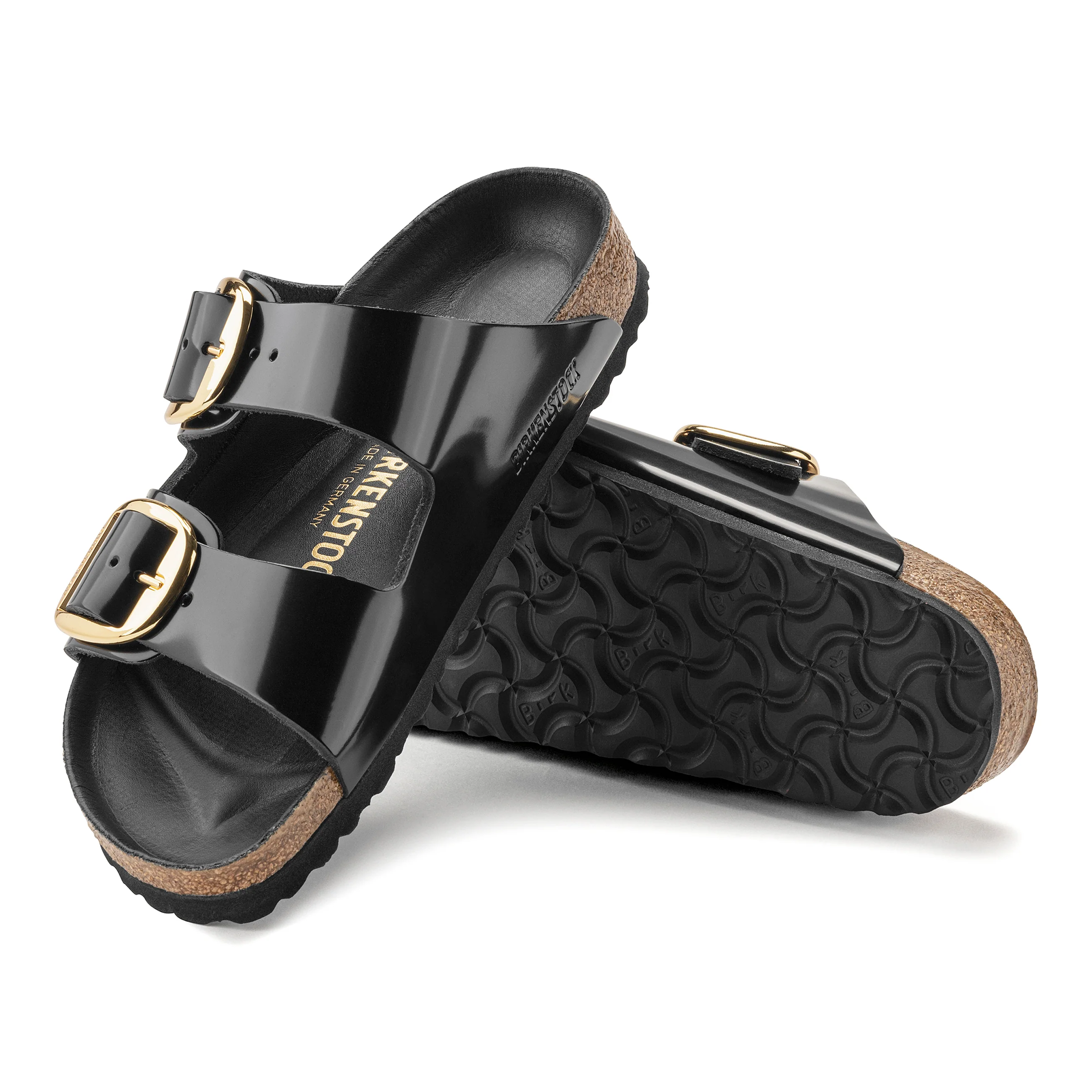 Arizona Big Buckle High Shine Black Natural Leather Patent - Image 4