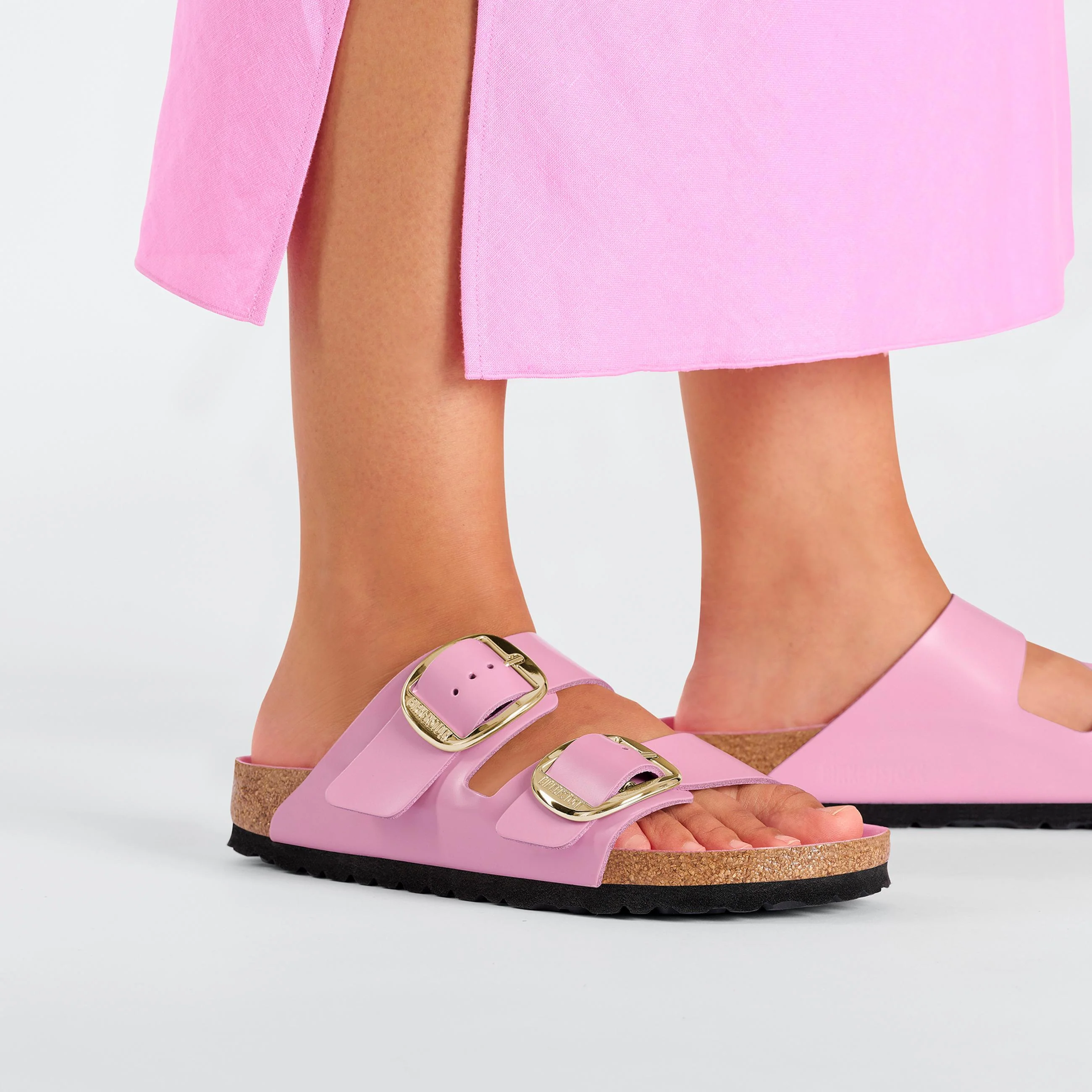Arizona Big Buckle High Shine Fondant Pink Natural Leather Patent - Image 6