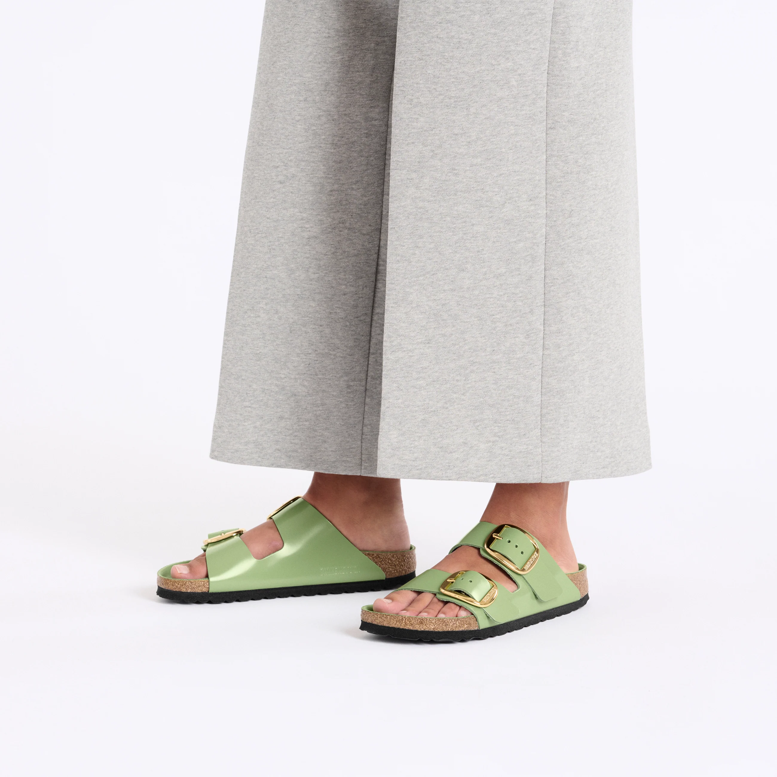 Arizona Big Buckle High Shine Green Tea Natural Leather Patent - Image 5