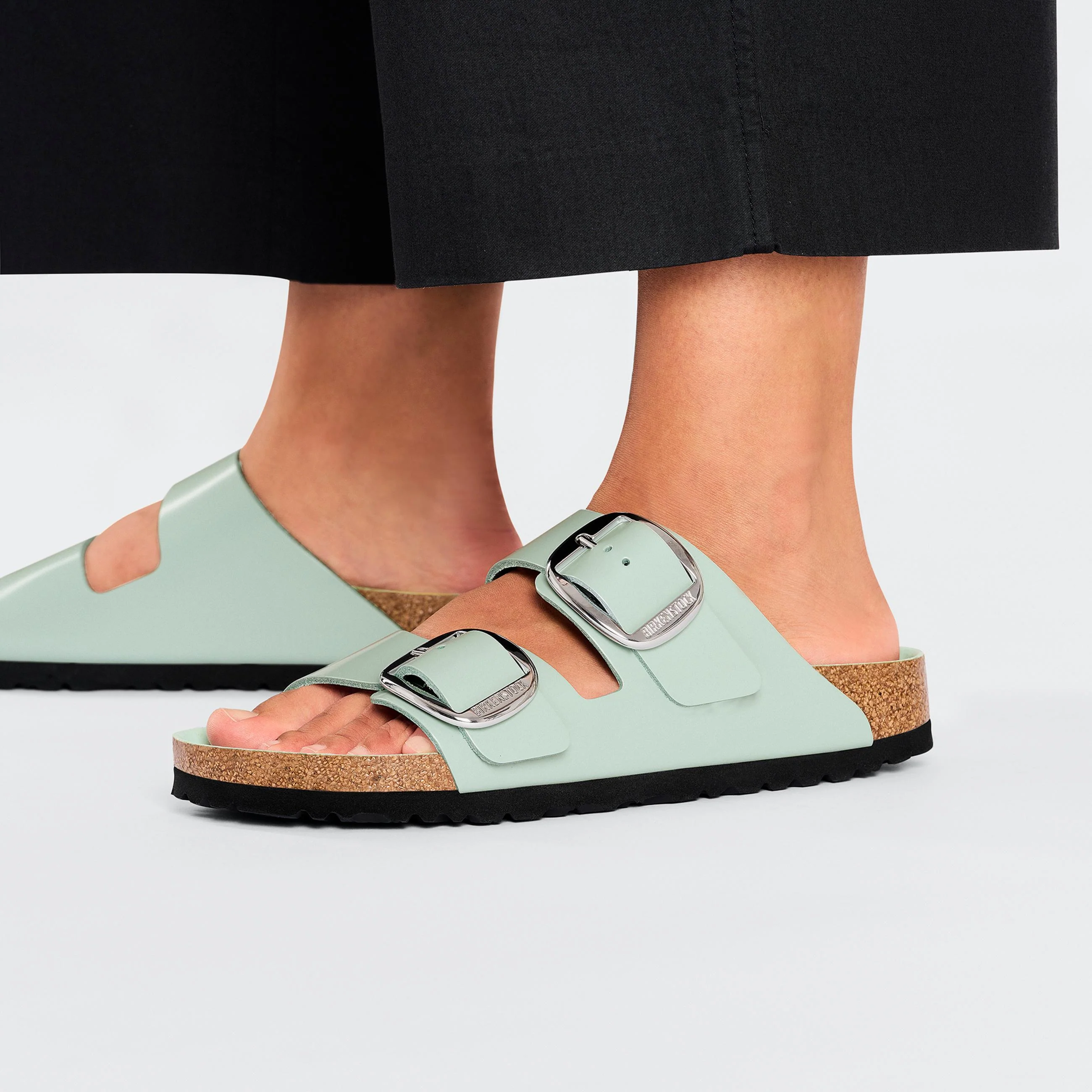 Arizona Big Buckle High Shine Surf Green Natural Leather Patent - Image 6
