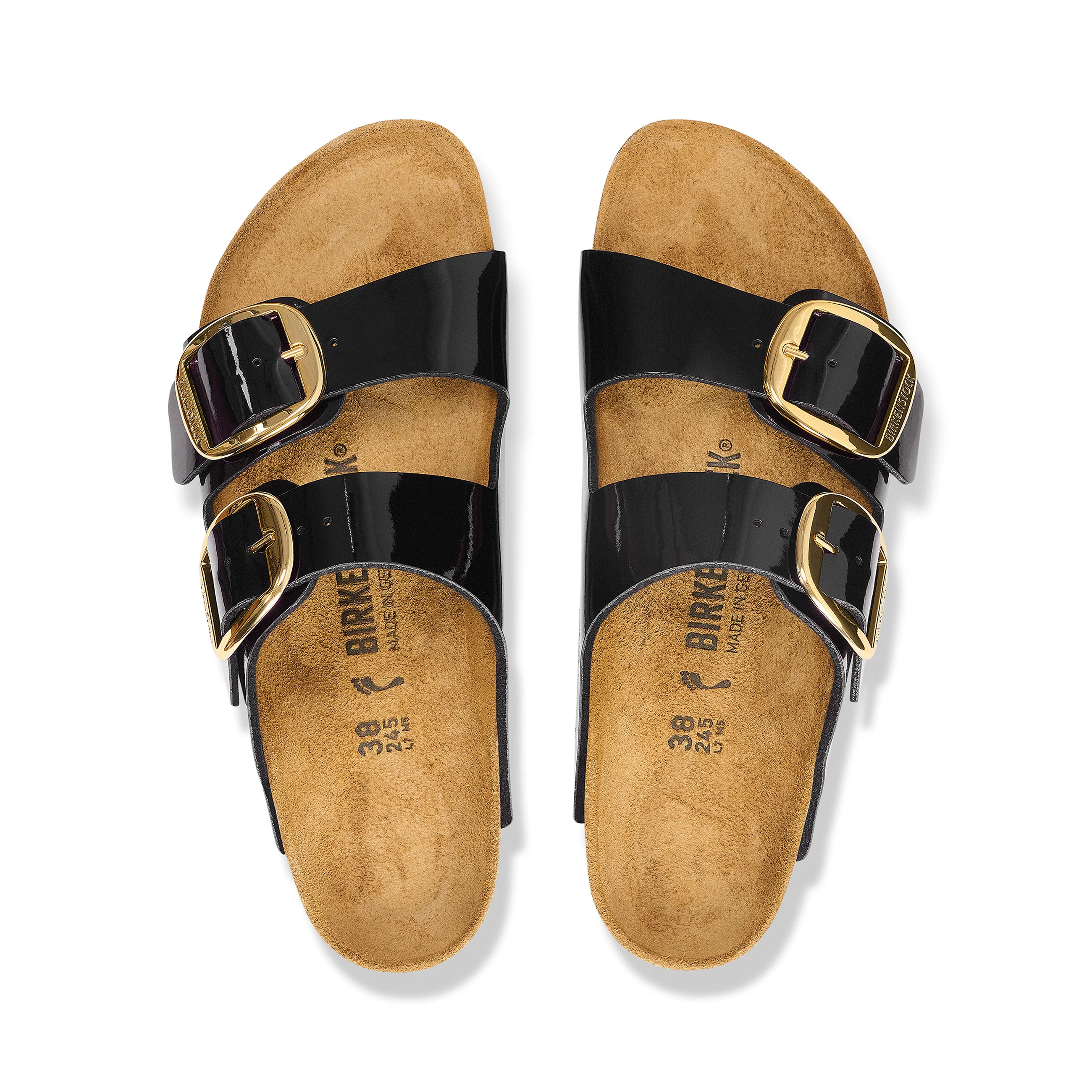 Arizona Big Buckle Patent Black/Gold Birko-Flor - Image 3