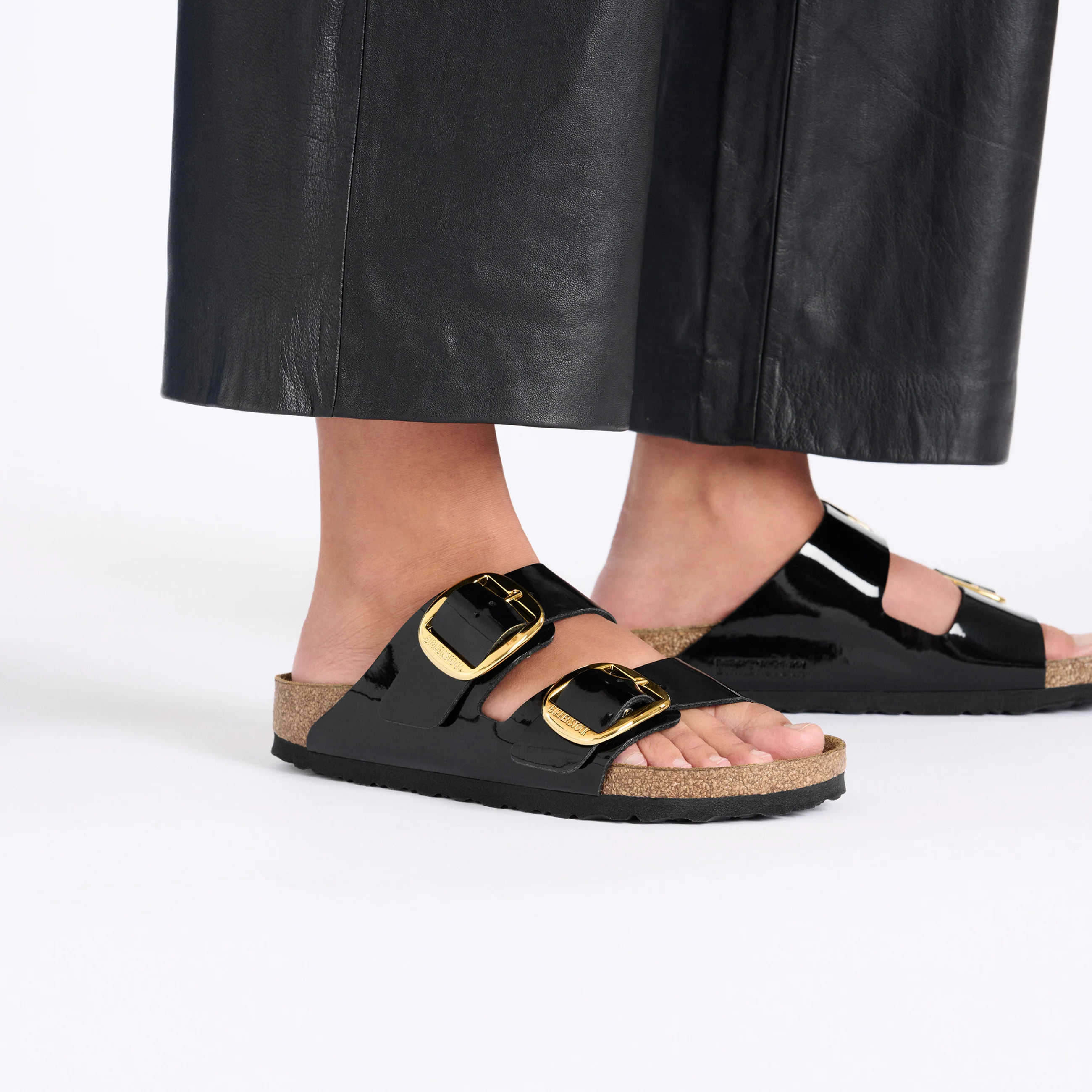 Arizona Big Buckle Patent Black/Gold Birko-Flor - Image 5