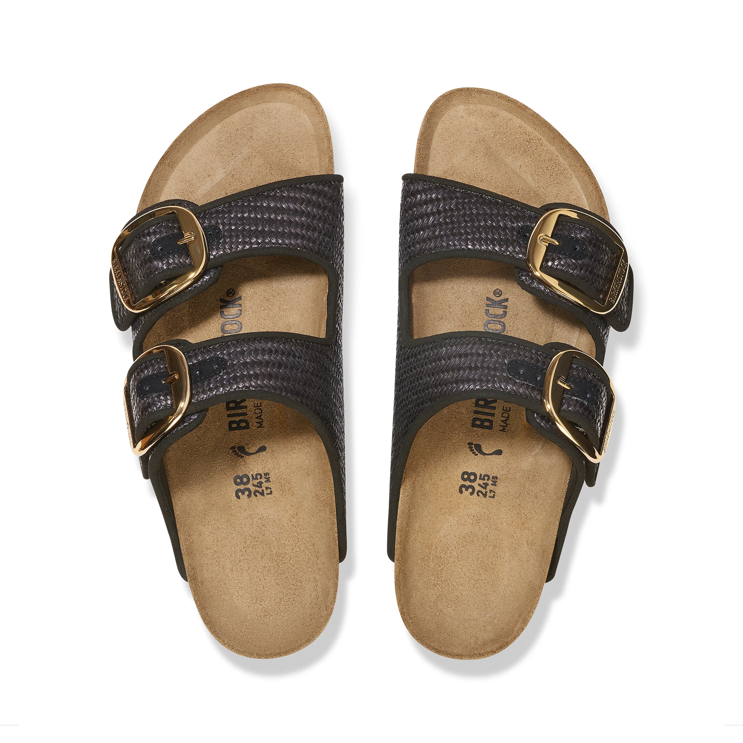Arizona Big Buckle Raffia Black Textile - Image 3