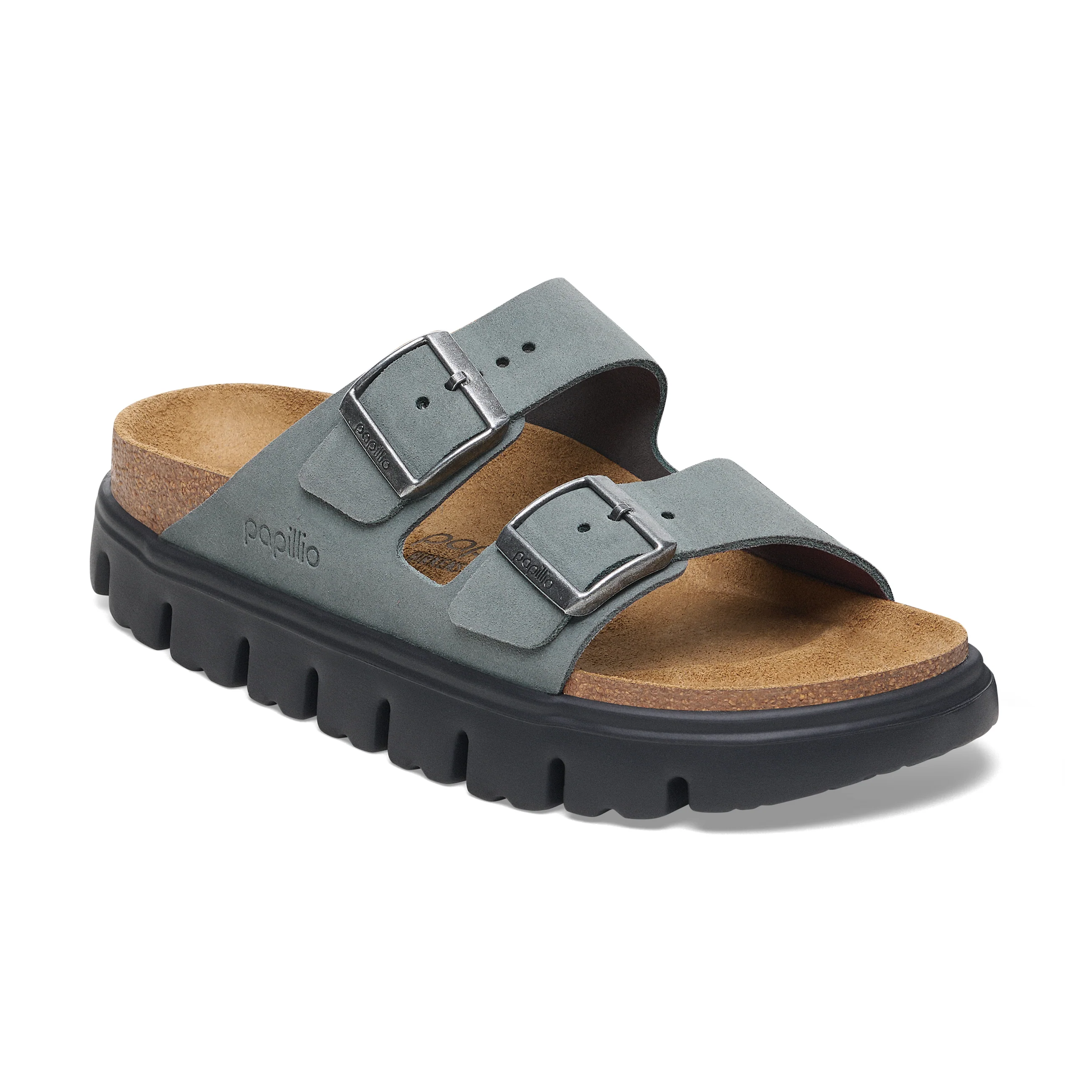 Arizona Chunky Basalt Grey Suede Leather