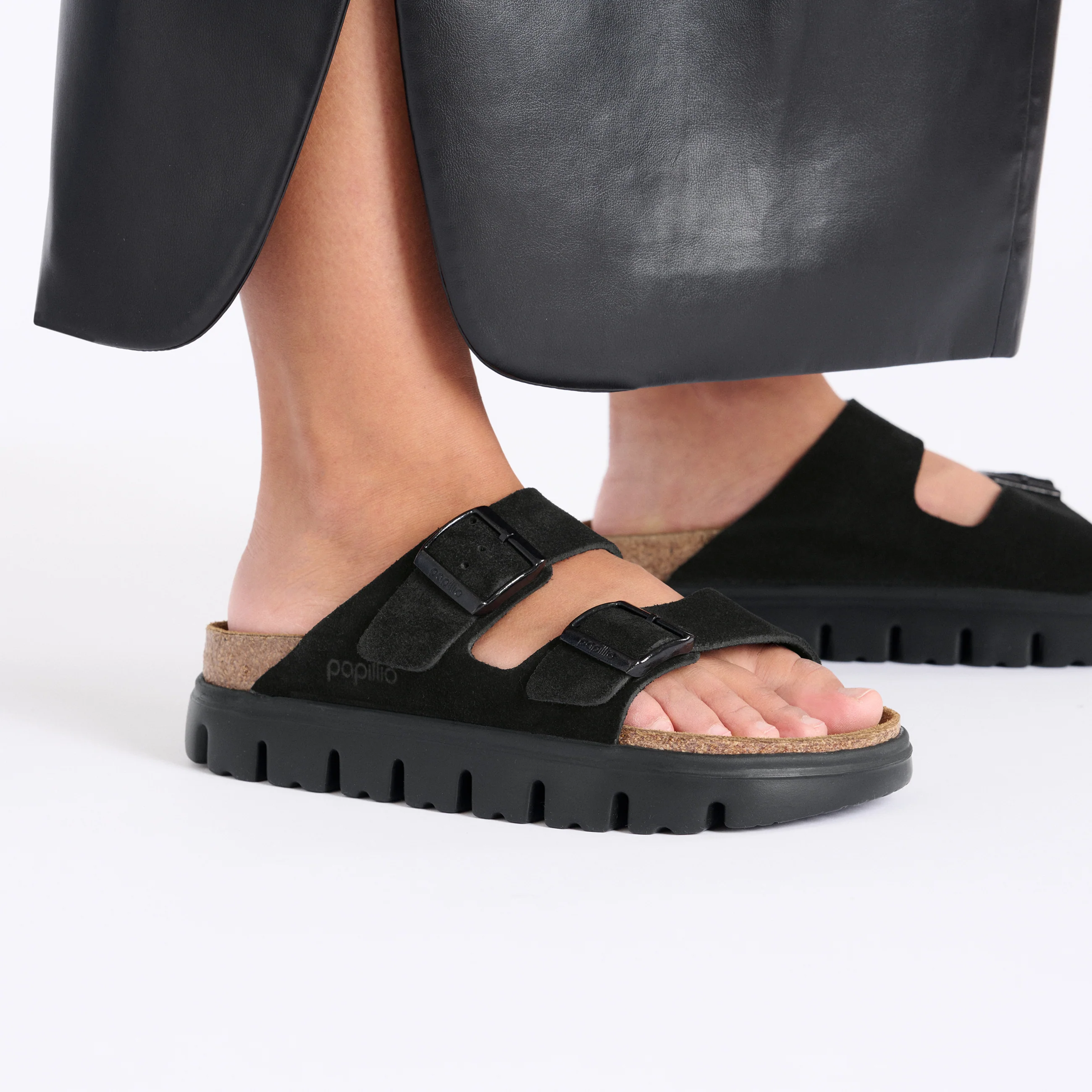 Arizona Chunky Black Suede Leather - Image 5