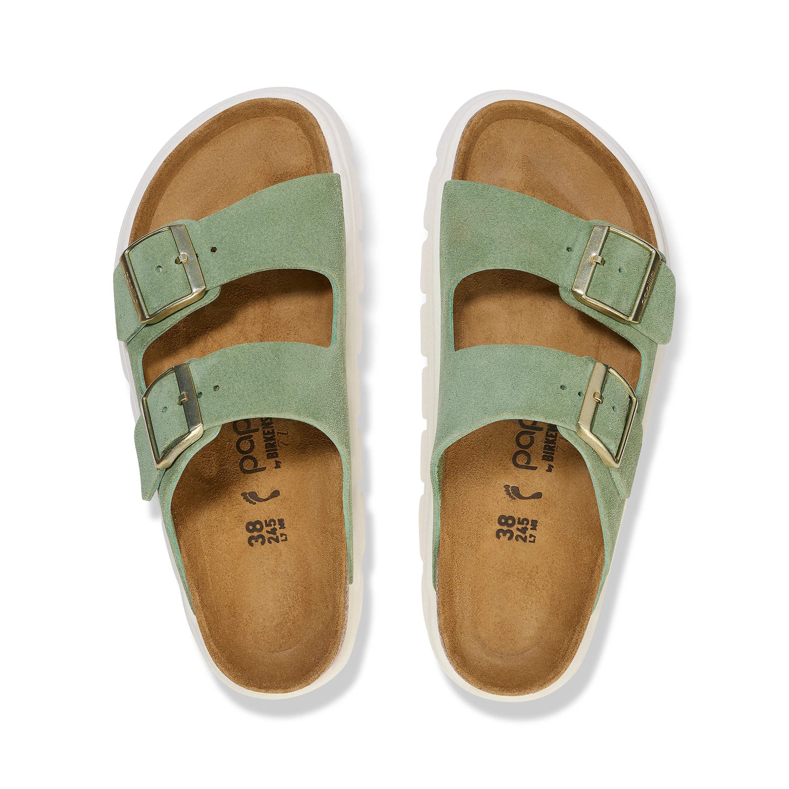 Arizona Chunky Green Tea Suede Leather - Image 3