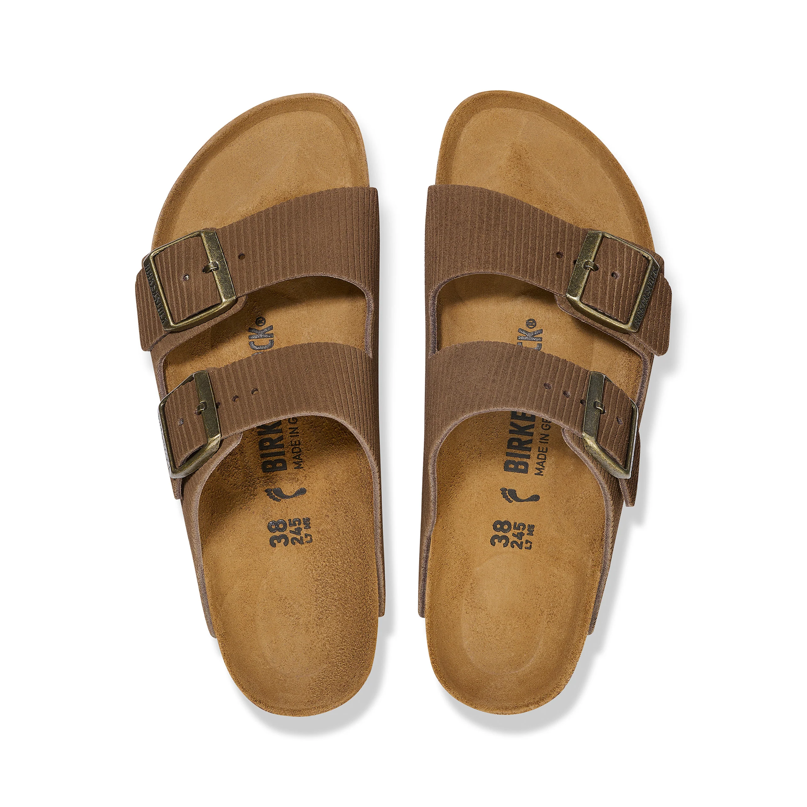 Arizona Corduroy Dark Tea Embossed Suede Leather - Image 3