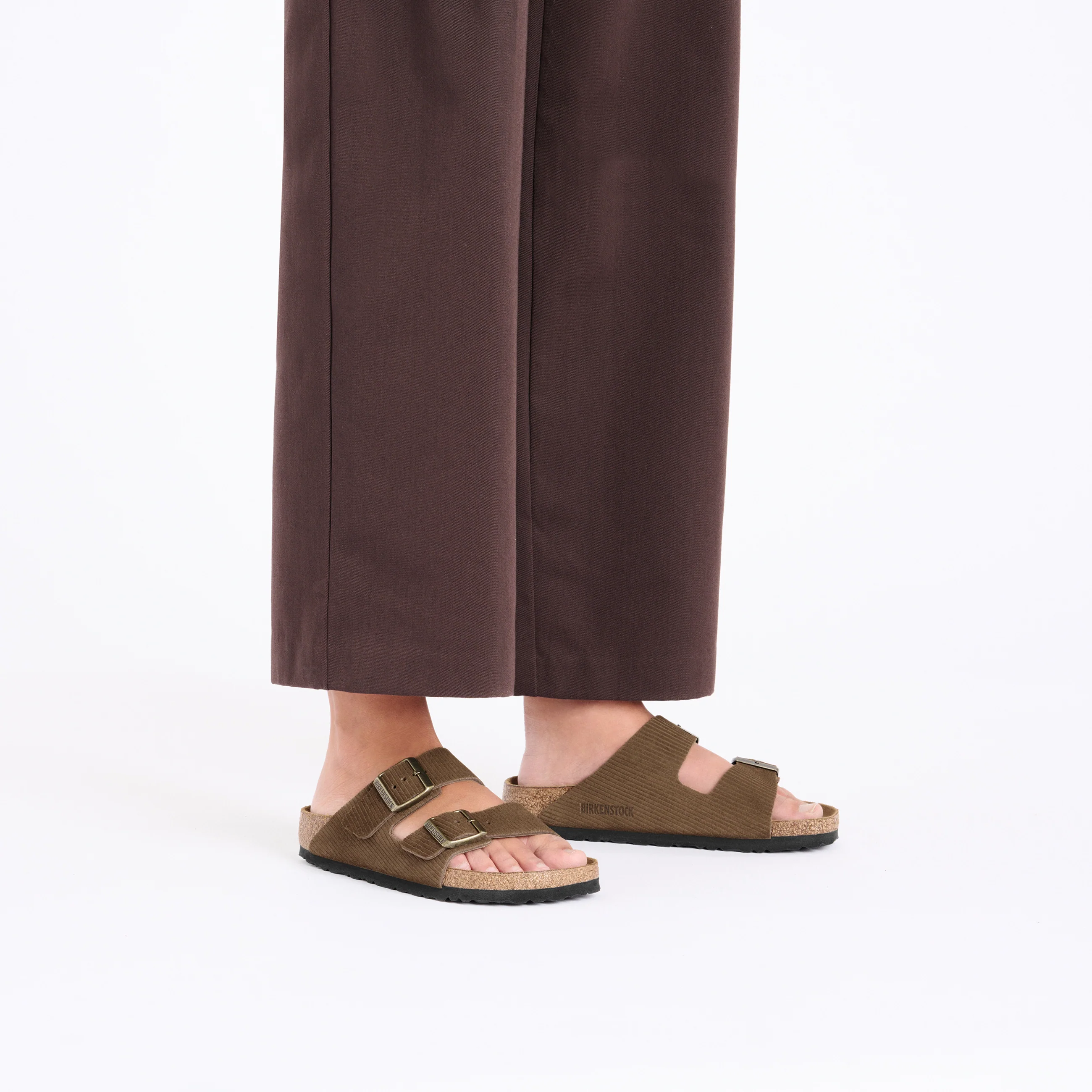 Arizona Corduroy Dark Tea Embossed Suede Leather - Image 4