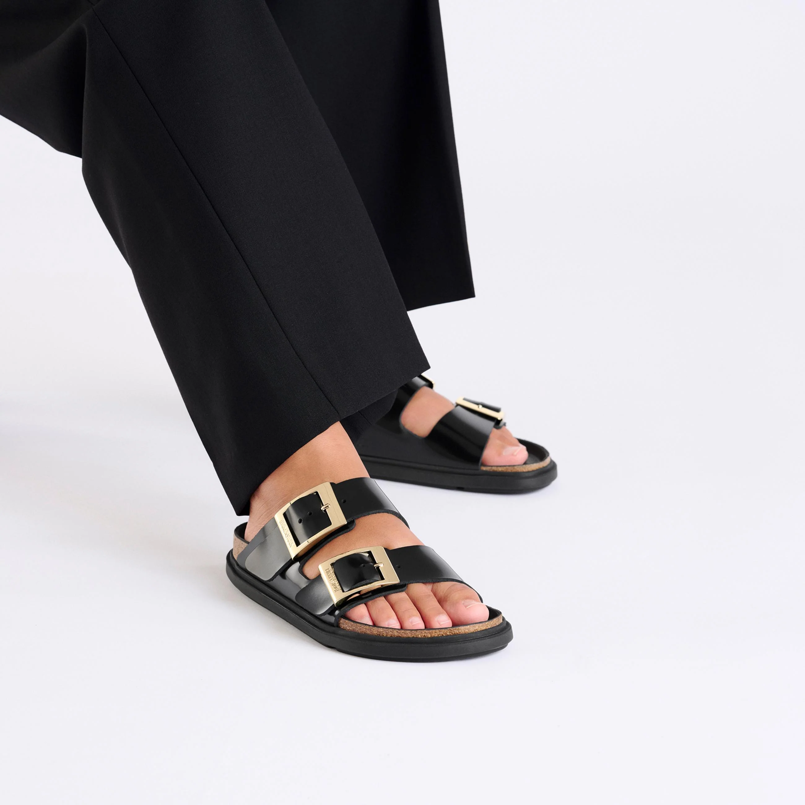 Arizona Droplet Buckle High Shine Black Natural Leather Patent - Image 5