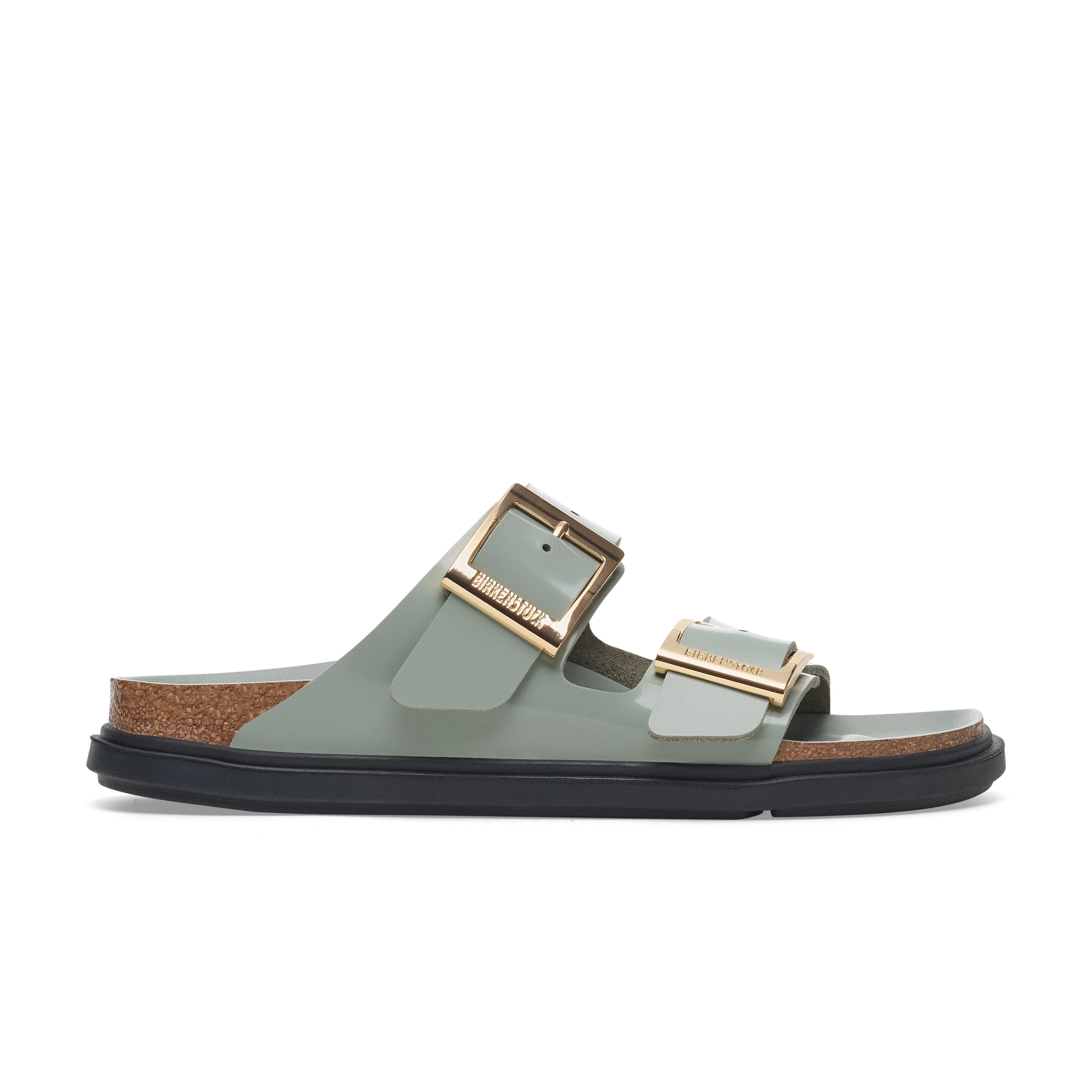 Arizona Droplet Buckle High Shine Pure Sage Natural Leather Patent - Image 2