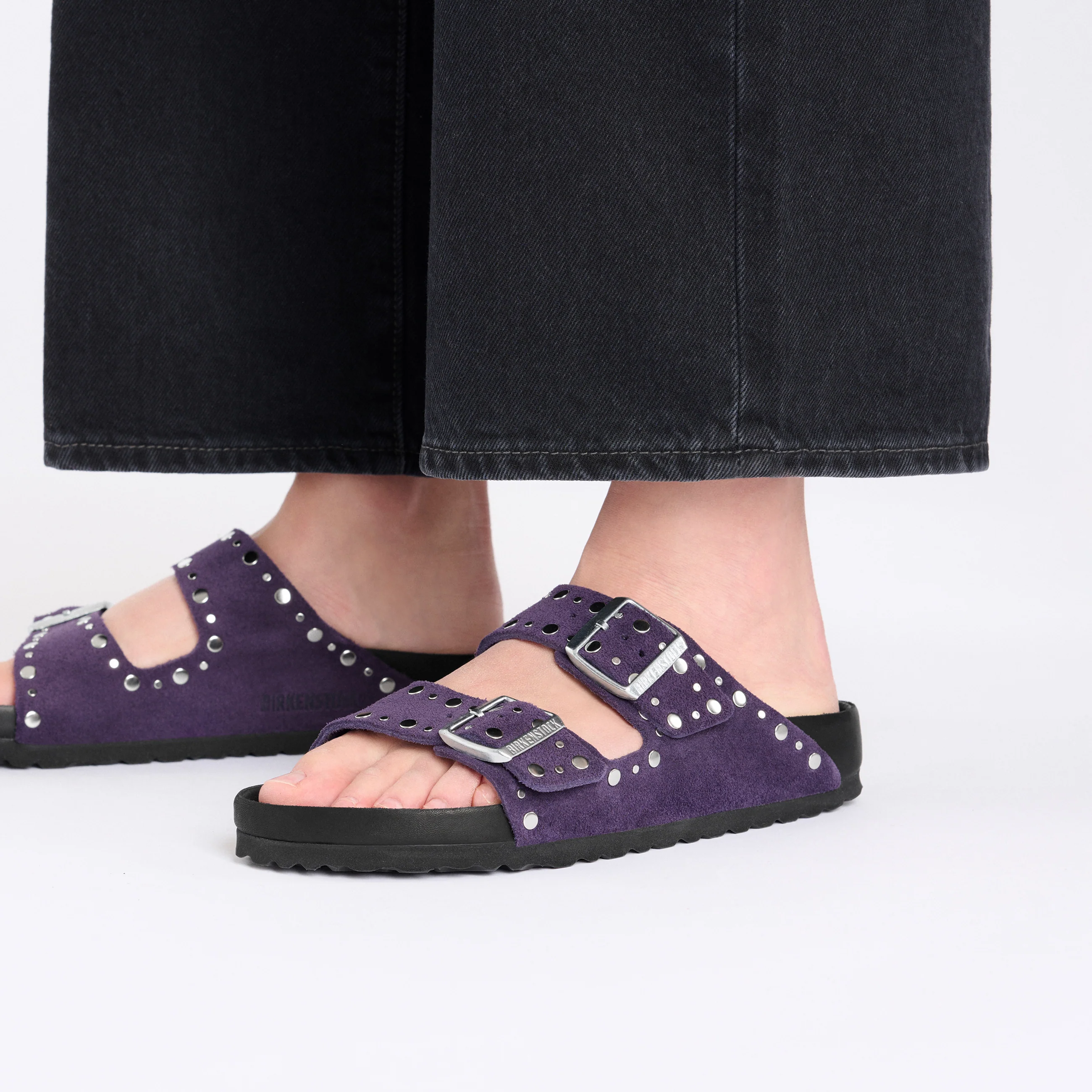 Arizona Exquisite Rivets Acai Suede Leather - Image 5