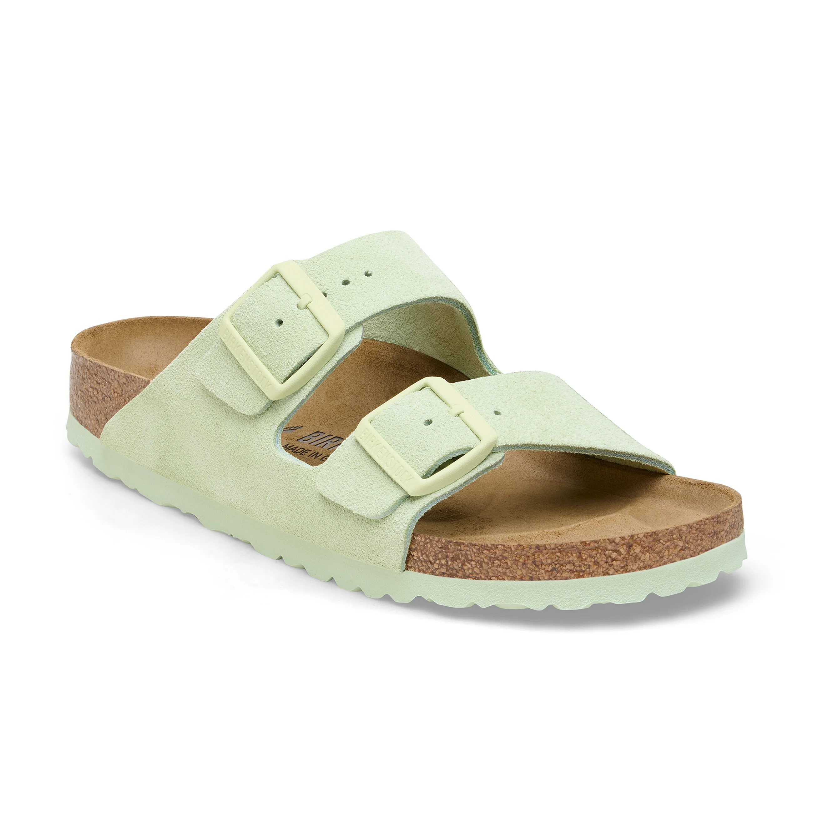 Arizona Faded Lime Suede Leather