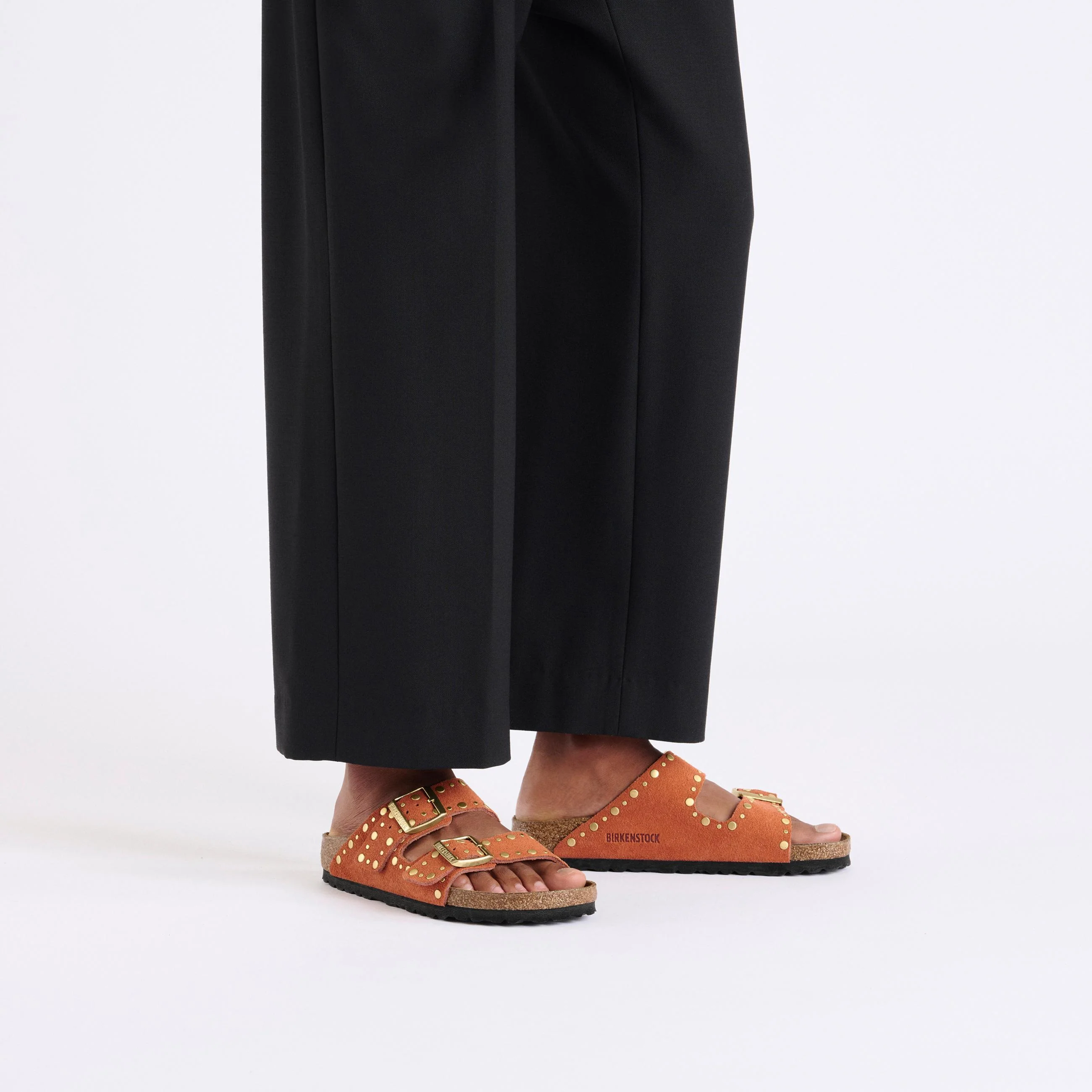 Arizona Rivet Dark Rust Suede Leather - Image 4