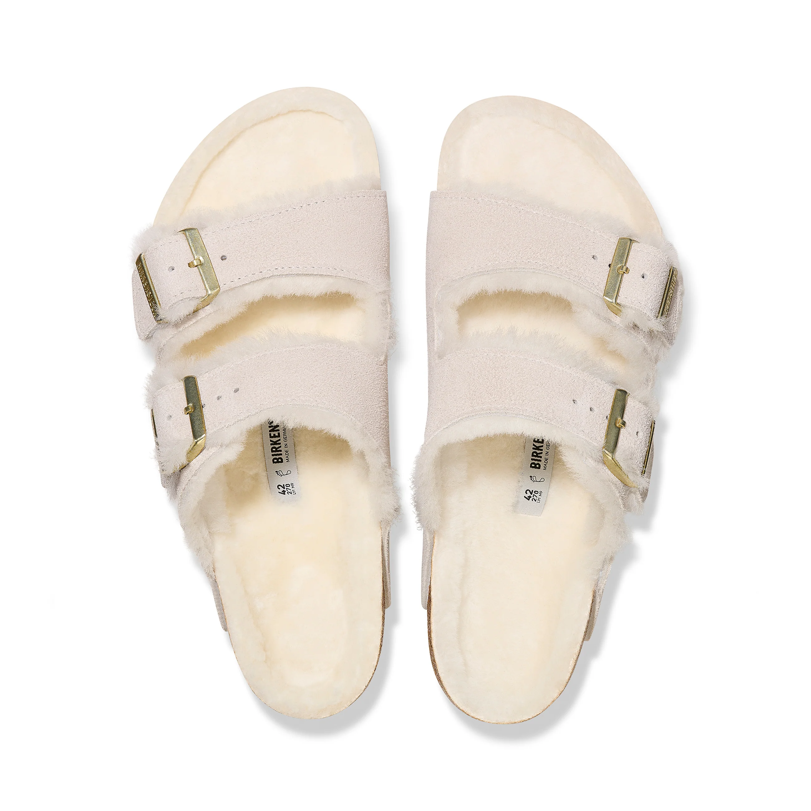 Arizona Shearling Antique White Suede Leather/Shearling - Image 3