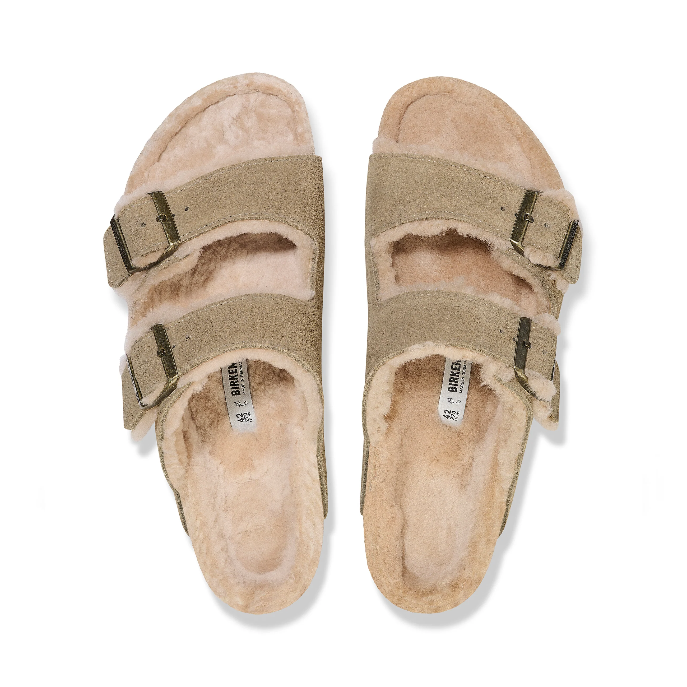 Arizona Shearling Taupe Suede Leather/Shearling - Image 3