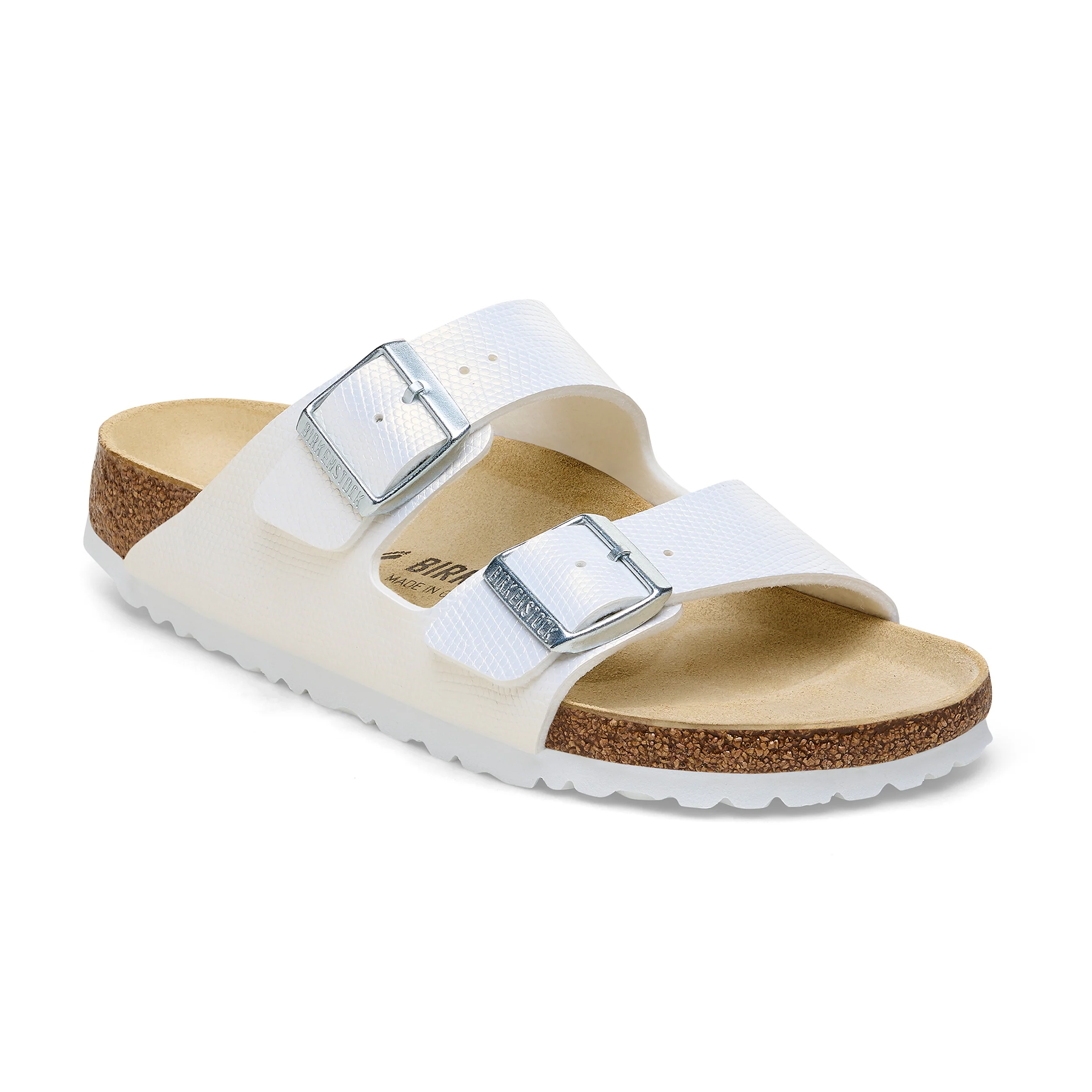 Arizona Shiny Embossed White Embossed Birko-Flor