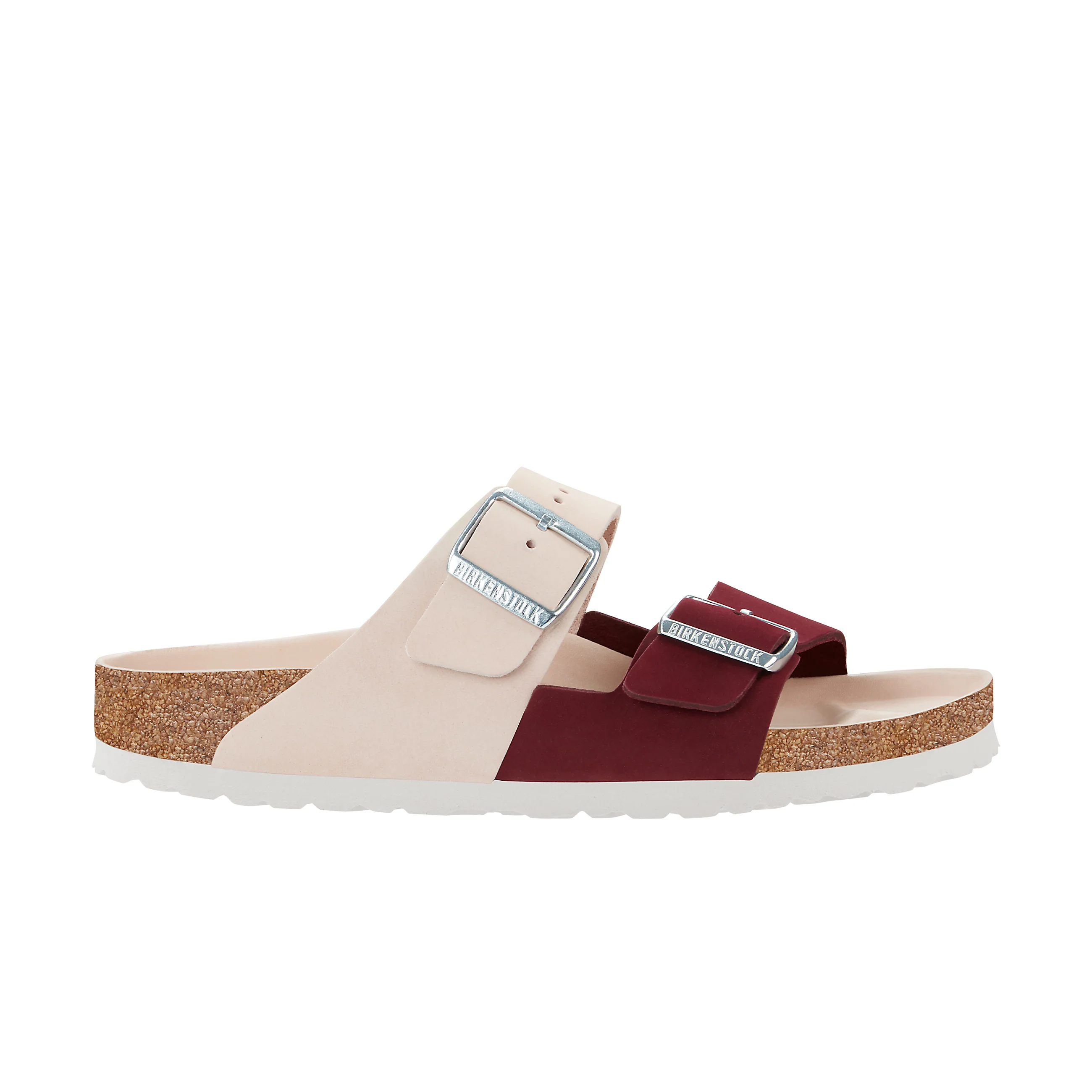 Arizona Split Maroon/Light Rose Nubuck Leather - Image 2