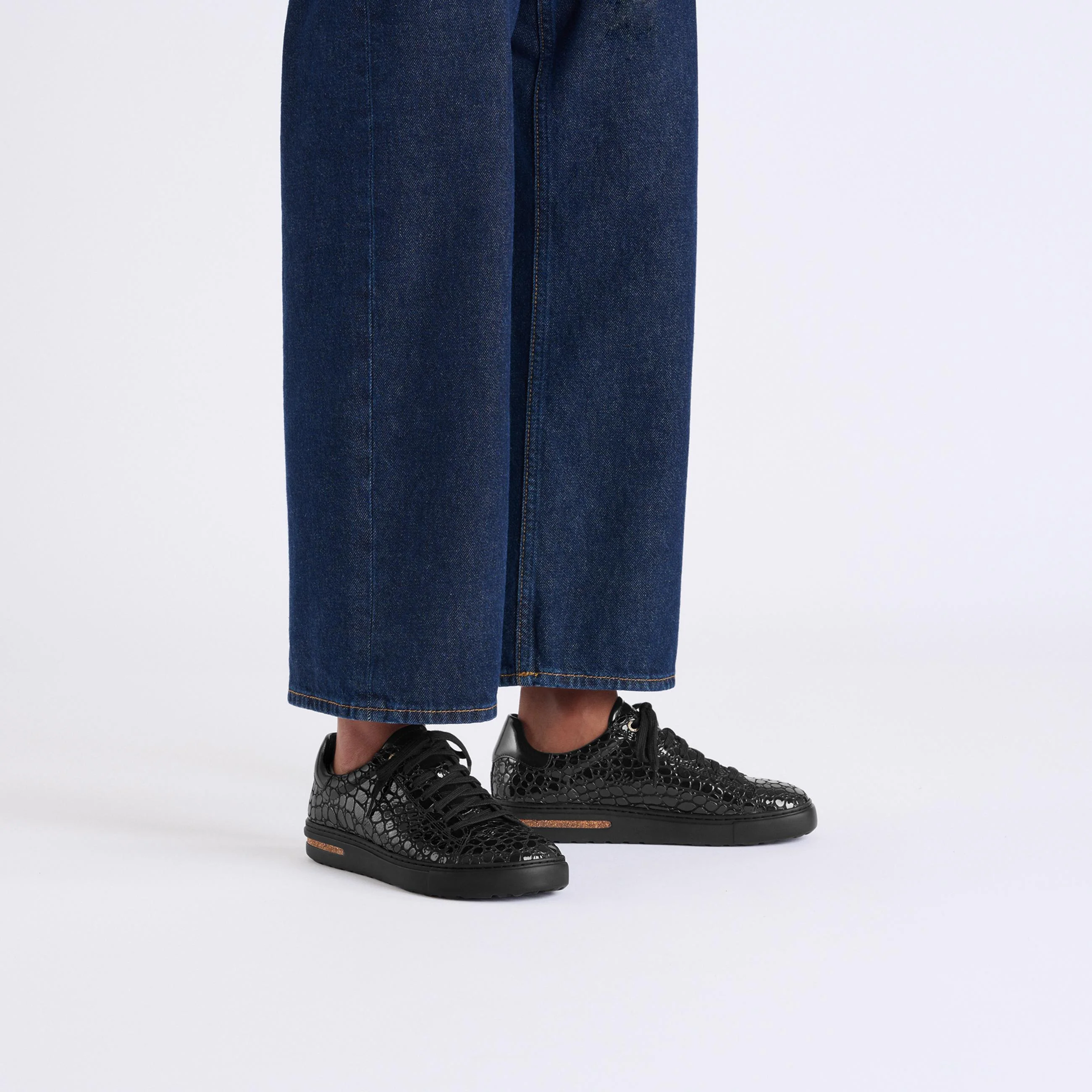 Bend Low Shiny Croc Black Embossed Patent Leather - Image 4