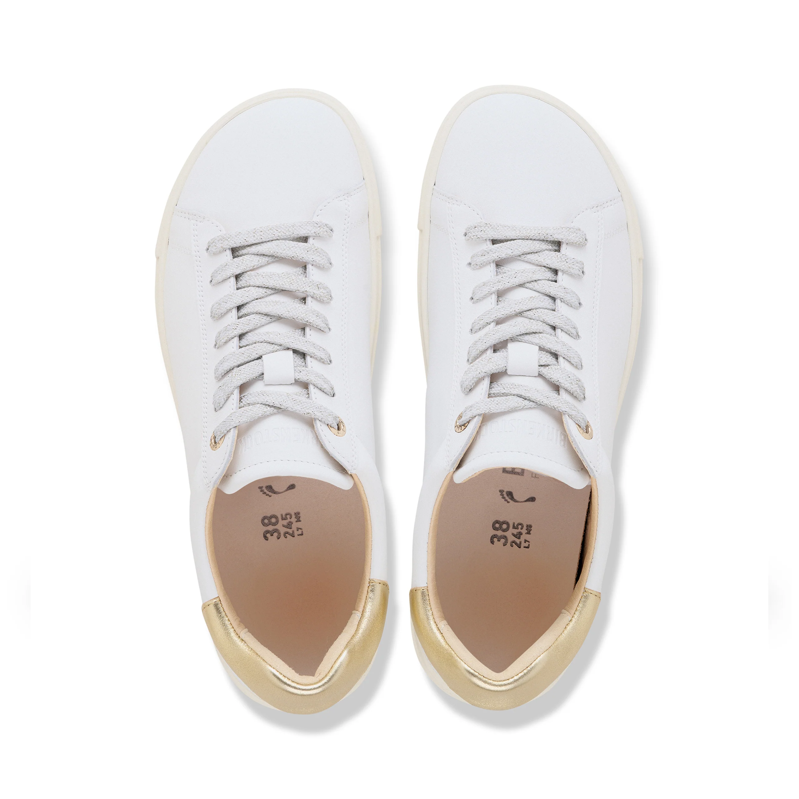 Bend Low White/Metallic Gold Smooth Leather - Image 3