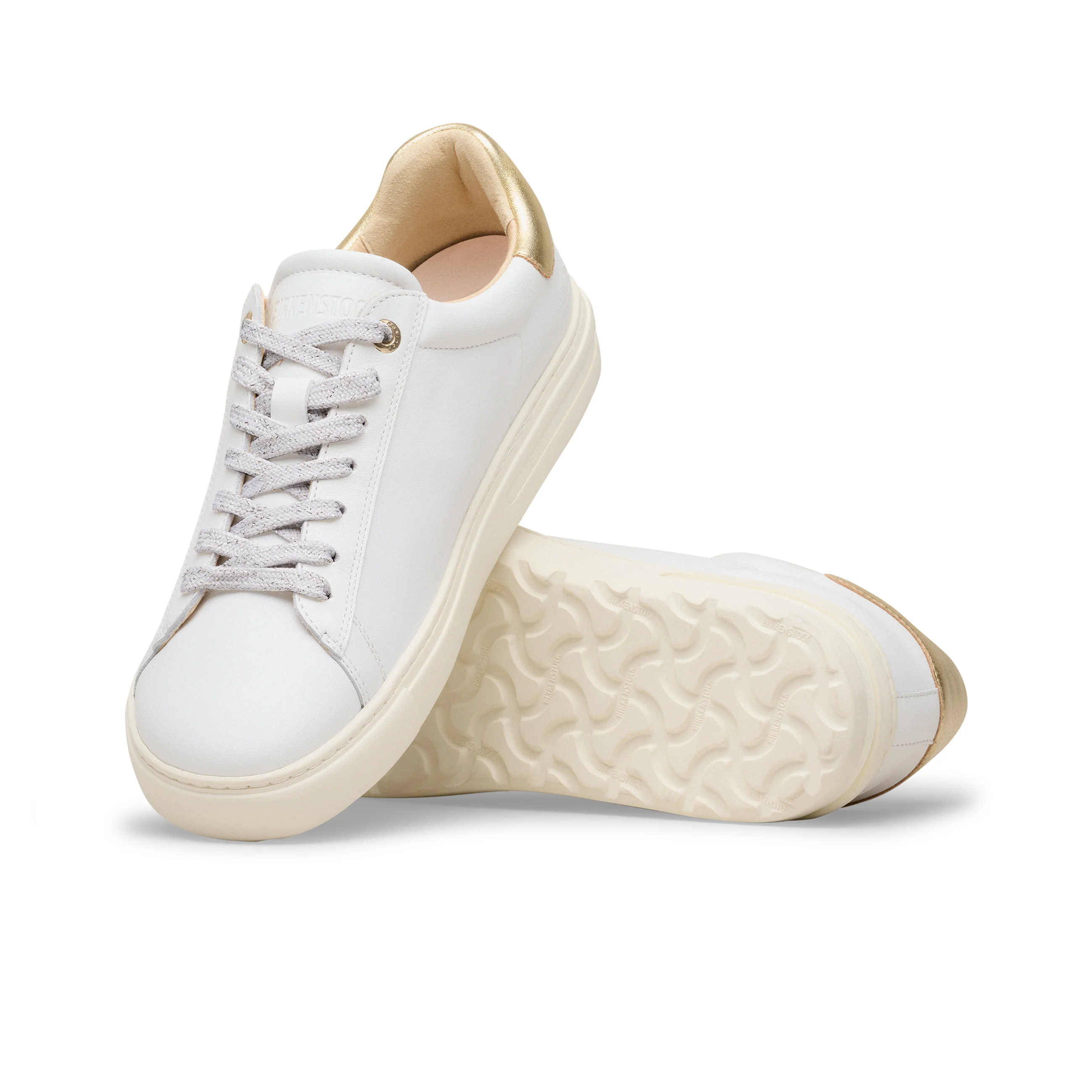Bend Low White/Metallic Gold Smooth Leather - Image 4