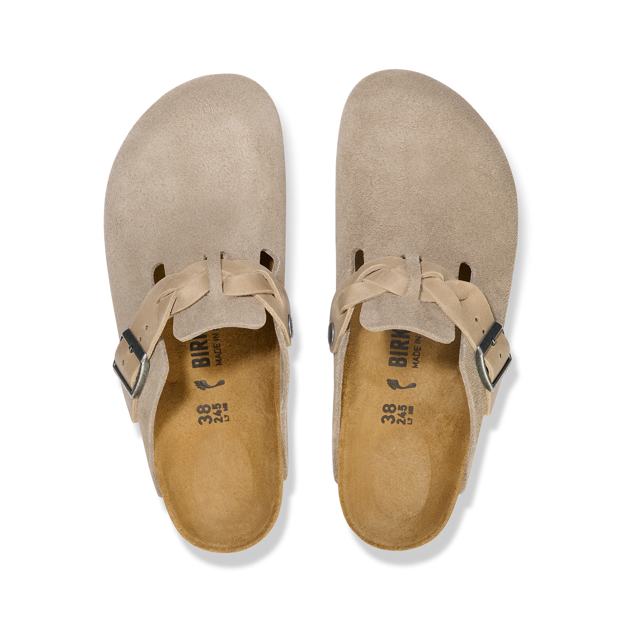 Boston Braided Taupe Suede Leather - Image 3
