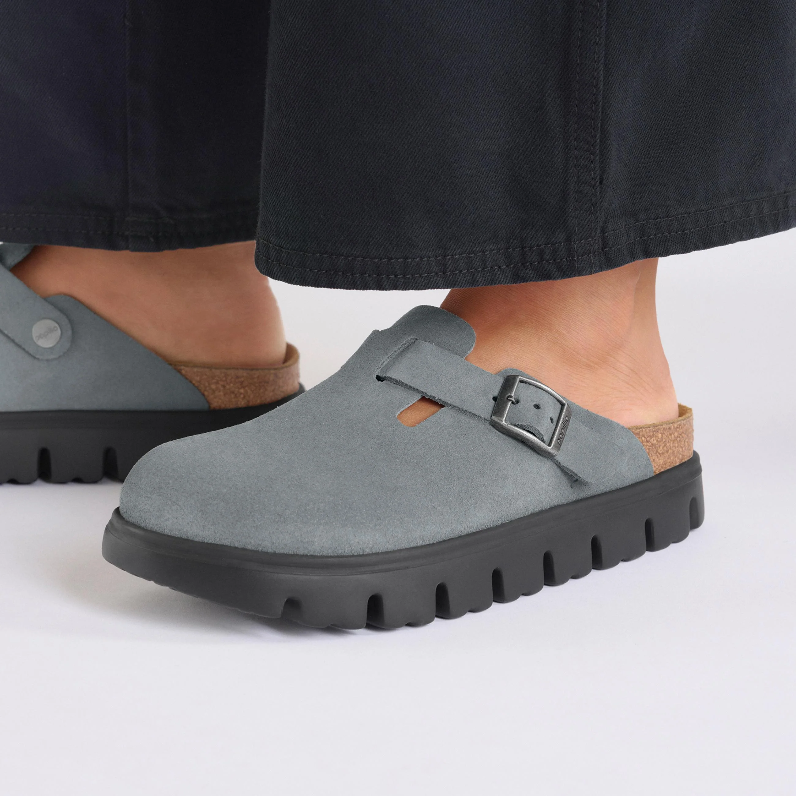 Boston Chunky Basalt Grey Suede Leather - Image 5