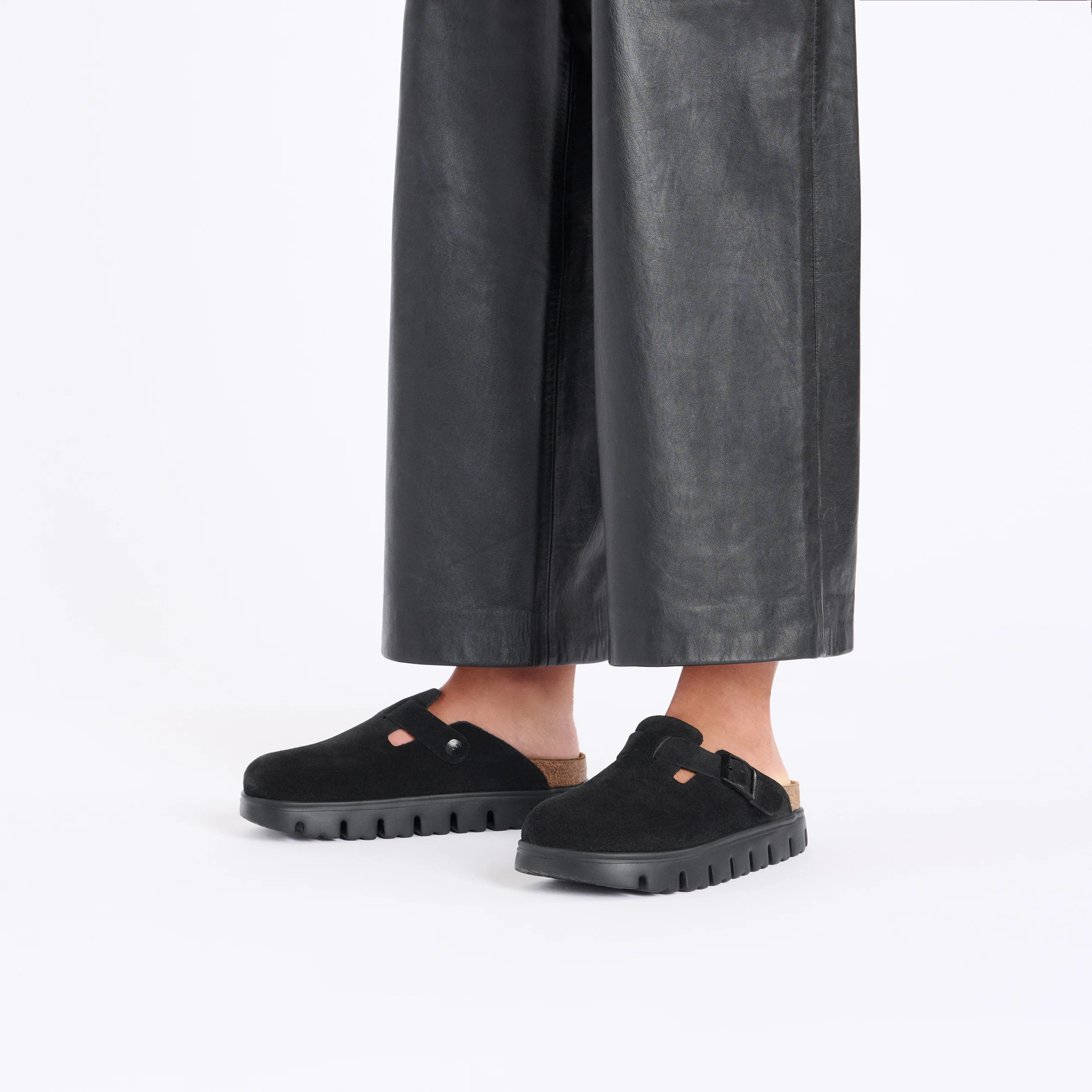Boston Chunky Black Suede Leather - Image 4