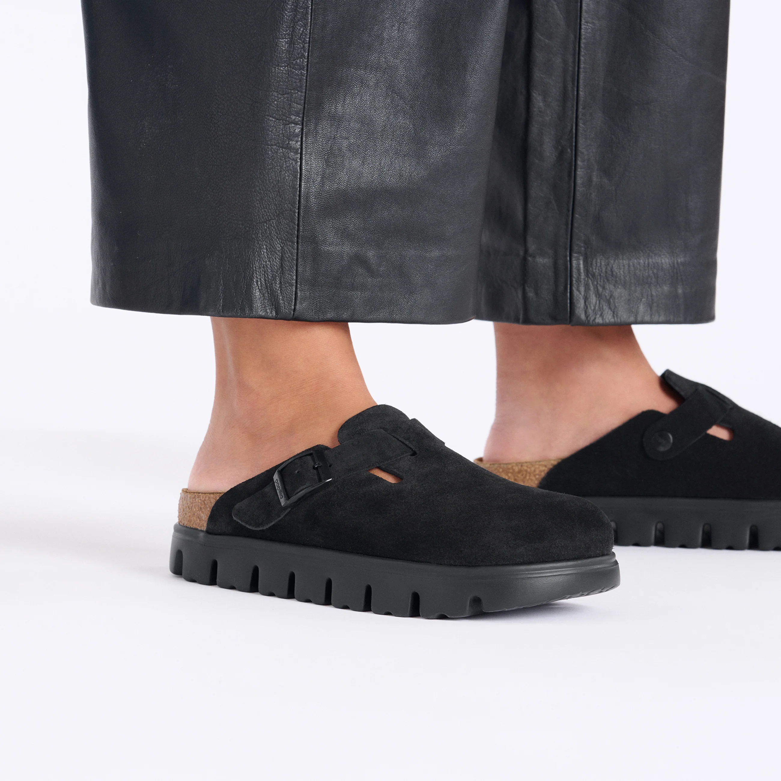 Boston Chunky Black Suede Leather - Image 5