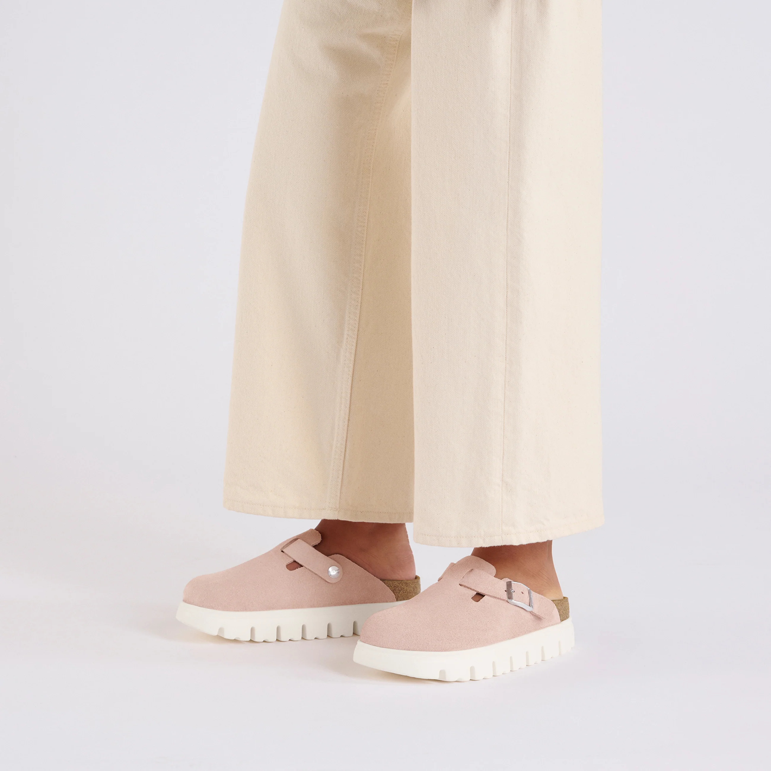 Boston Chunky Light Rose Suede Leather - Image 4
