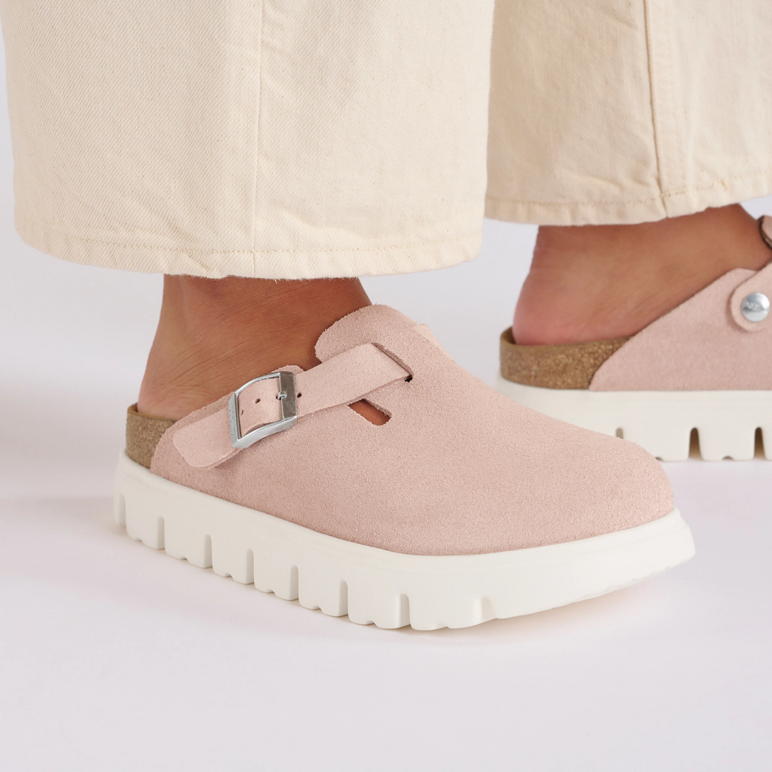 Boston Chunky Light Rose Suede Leather - Image 5