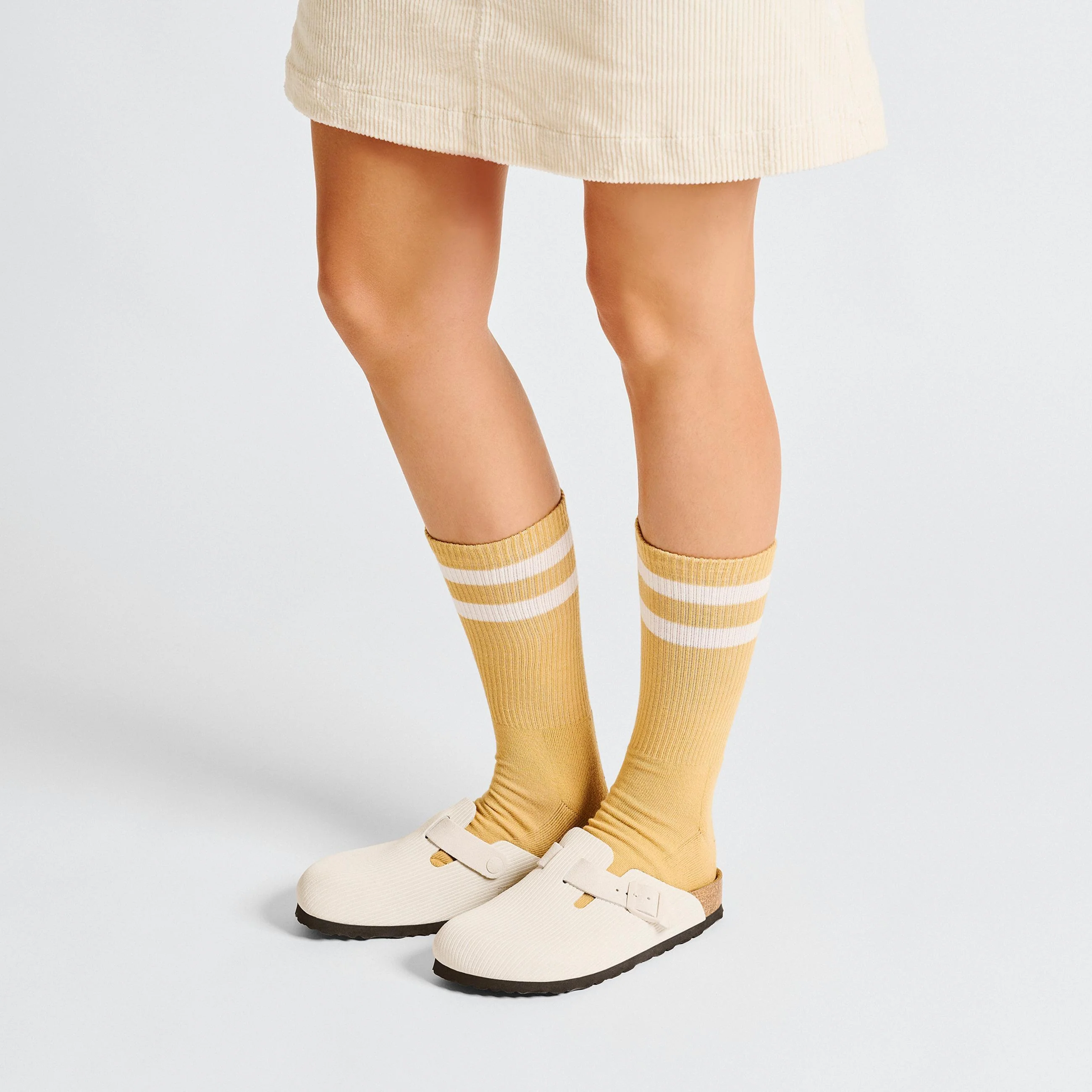Boston Corduroy Antique White Embossed Suede Leather - Image 5