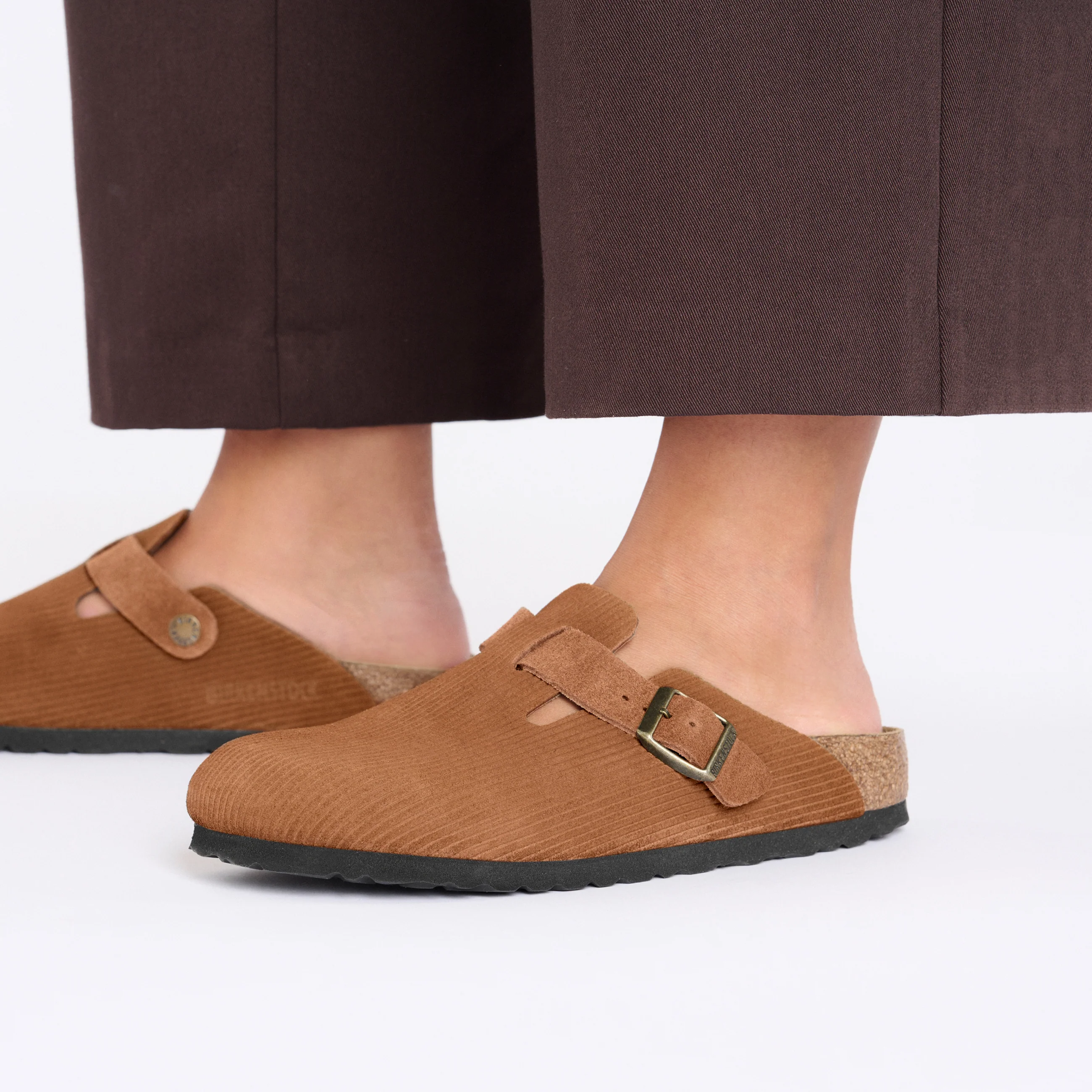 Boston Corduroy Dark Tea Embossed Suede Leather - Image 5