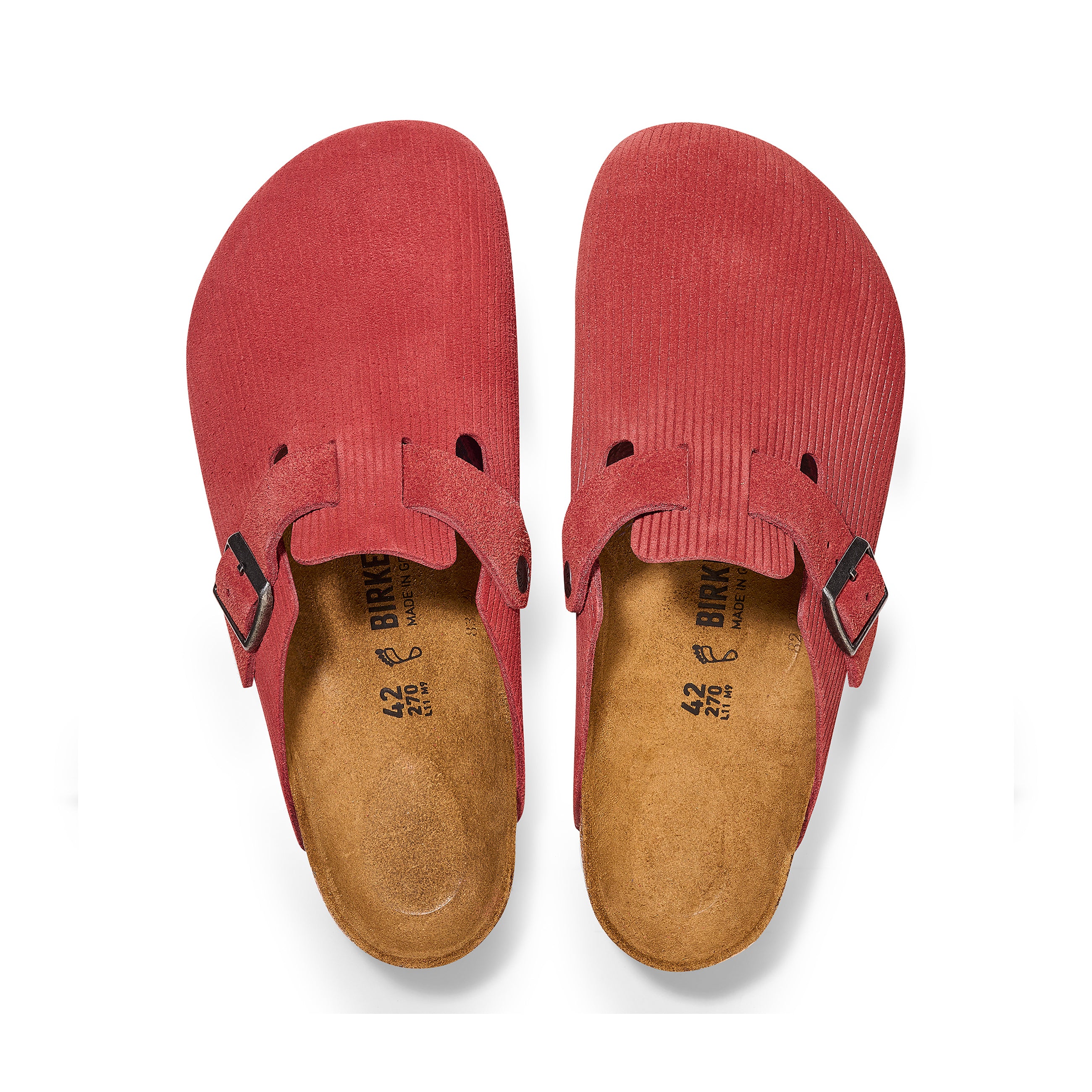 Boston Corduroy Sienna Red Embossed Suede Leather - Image 3