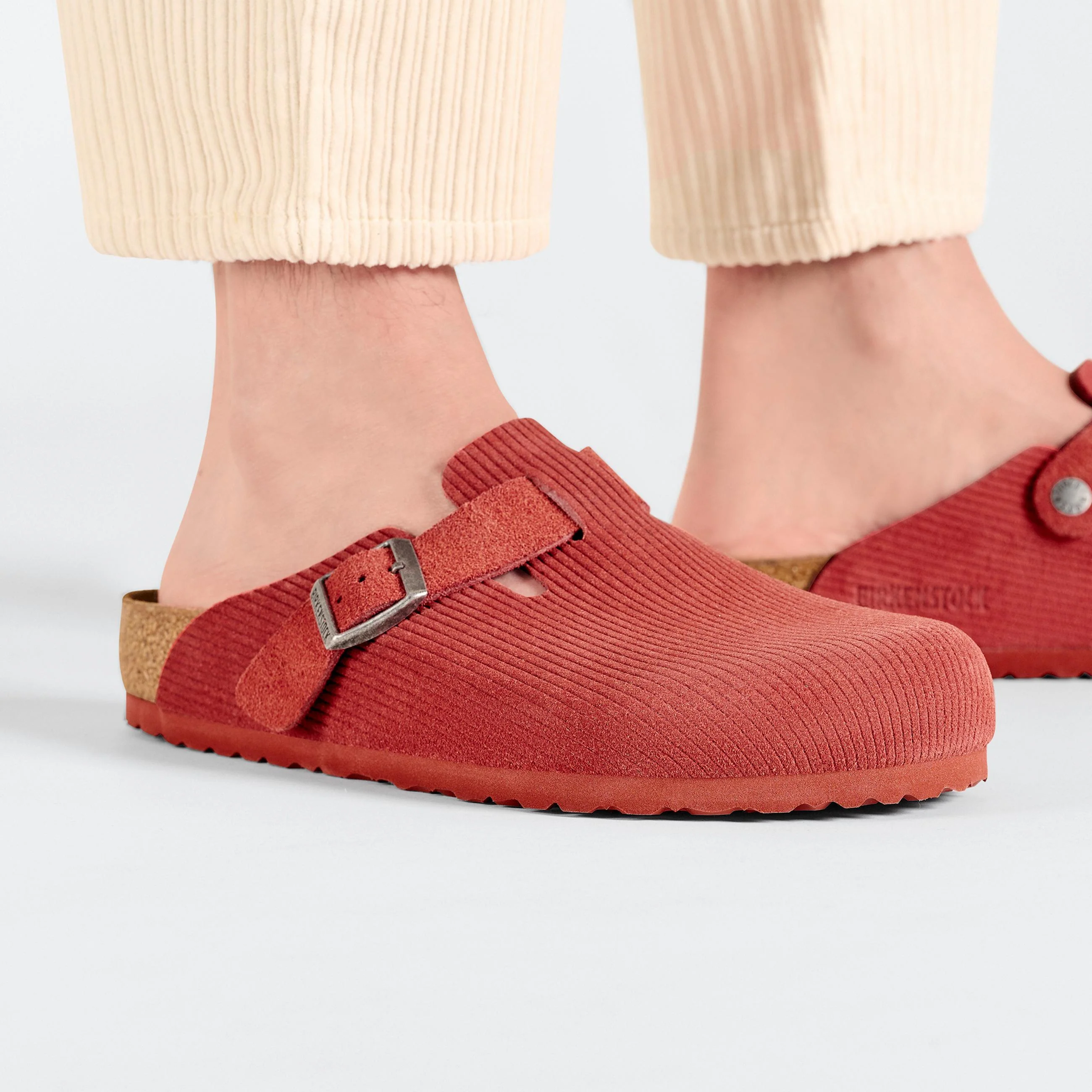 Boston Corduroy Sienna Red Embossed Suede Leather - Image 6