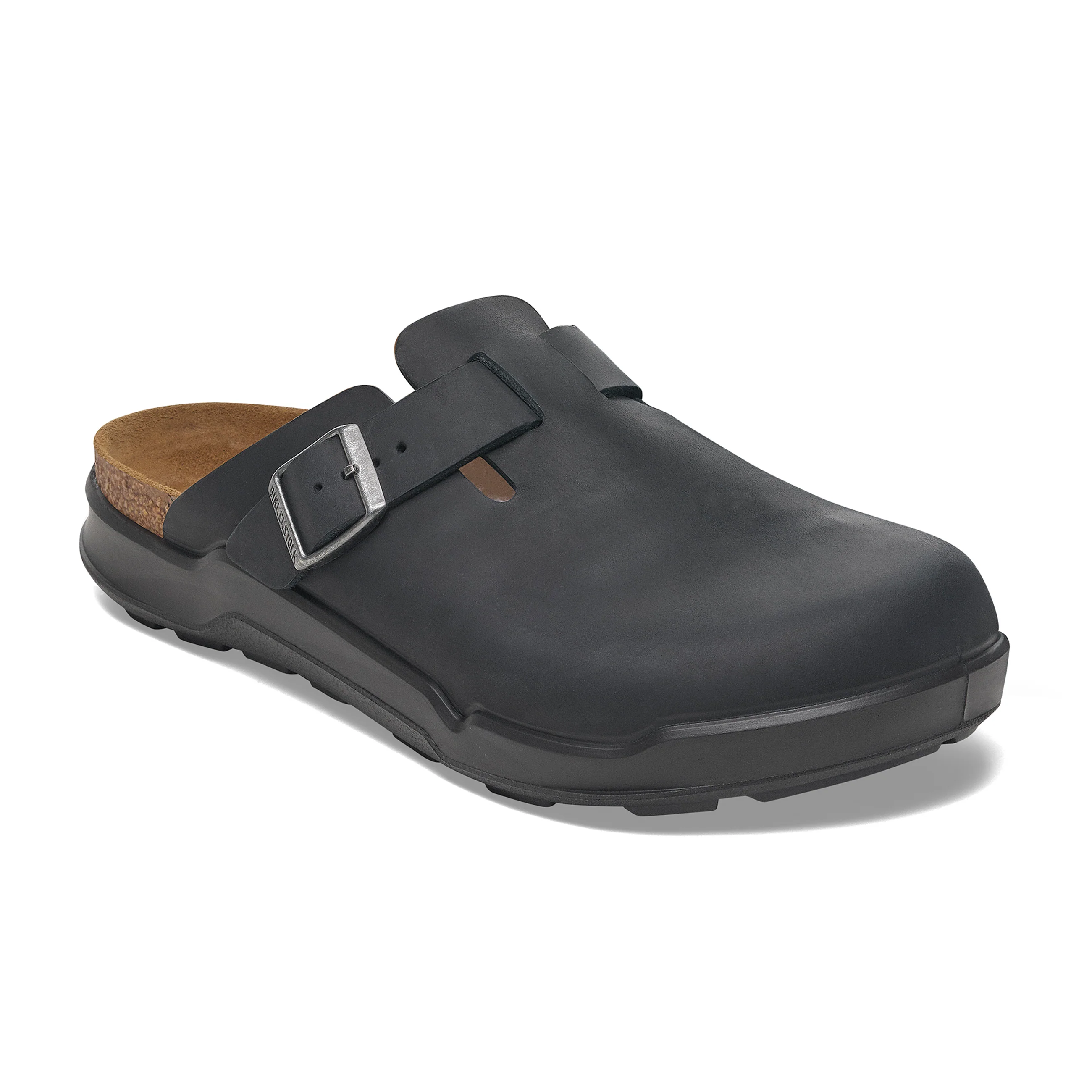 Boston Cross Town Black Oiled Leather
