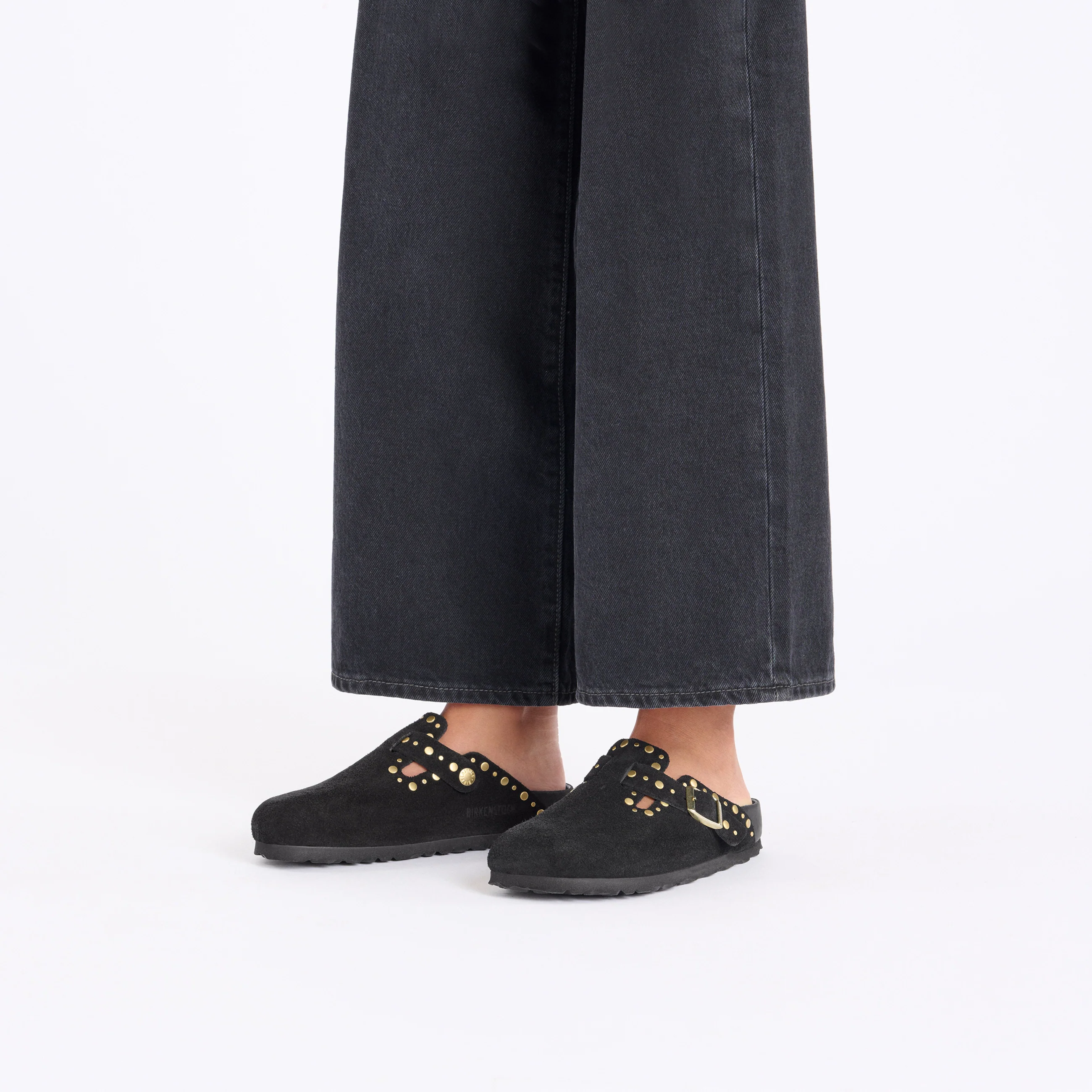 Boston Exquisite Rivets Black Suede Leather - Image 4
