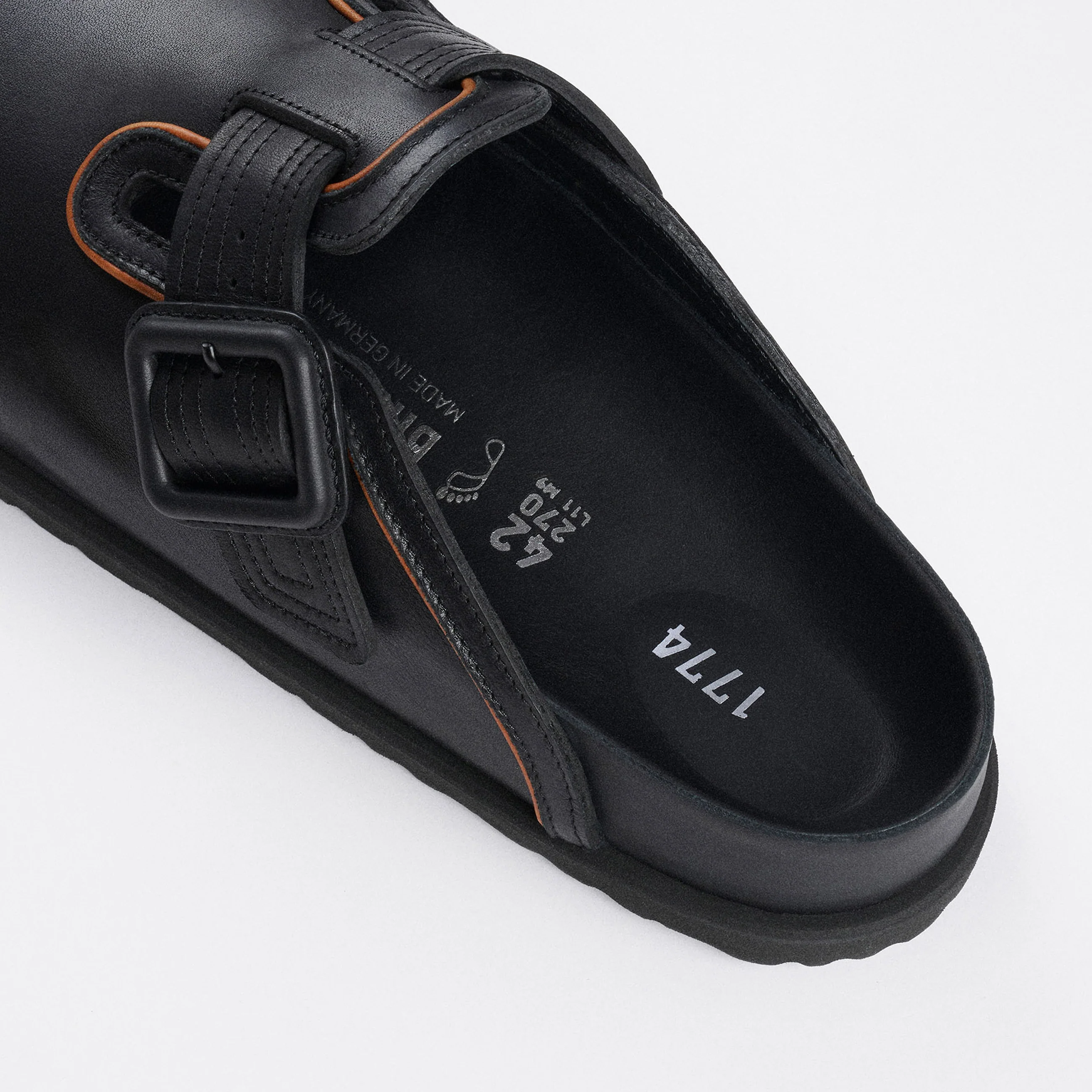 Boston Leather Buckle Exquisite Black Nappa Leather - Image 5