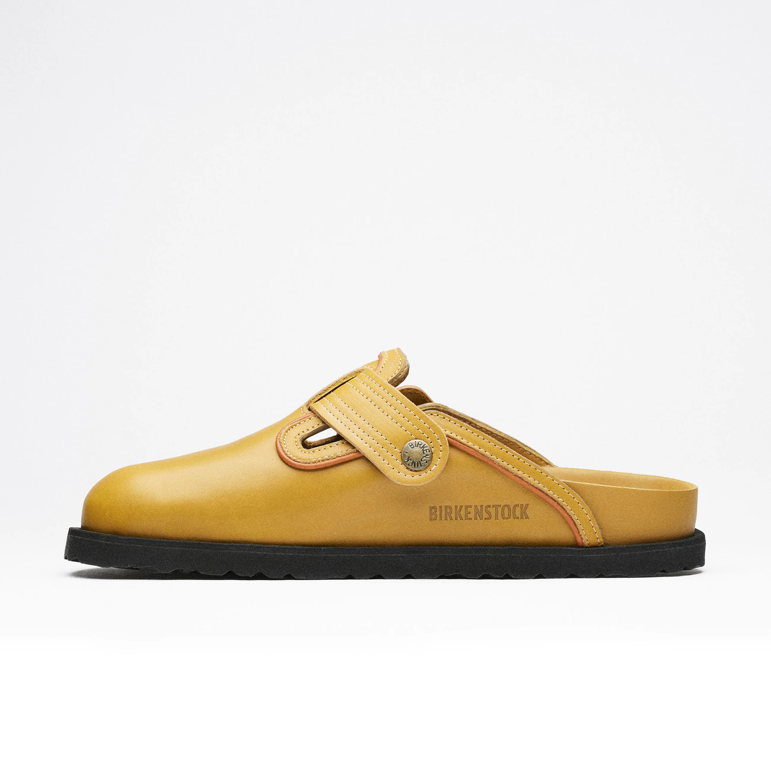 Boston Leather Buckle Exquisite Mustard Brown Nappa Leather - Image 4