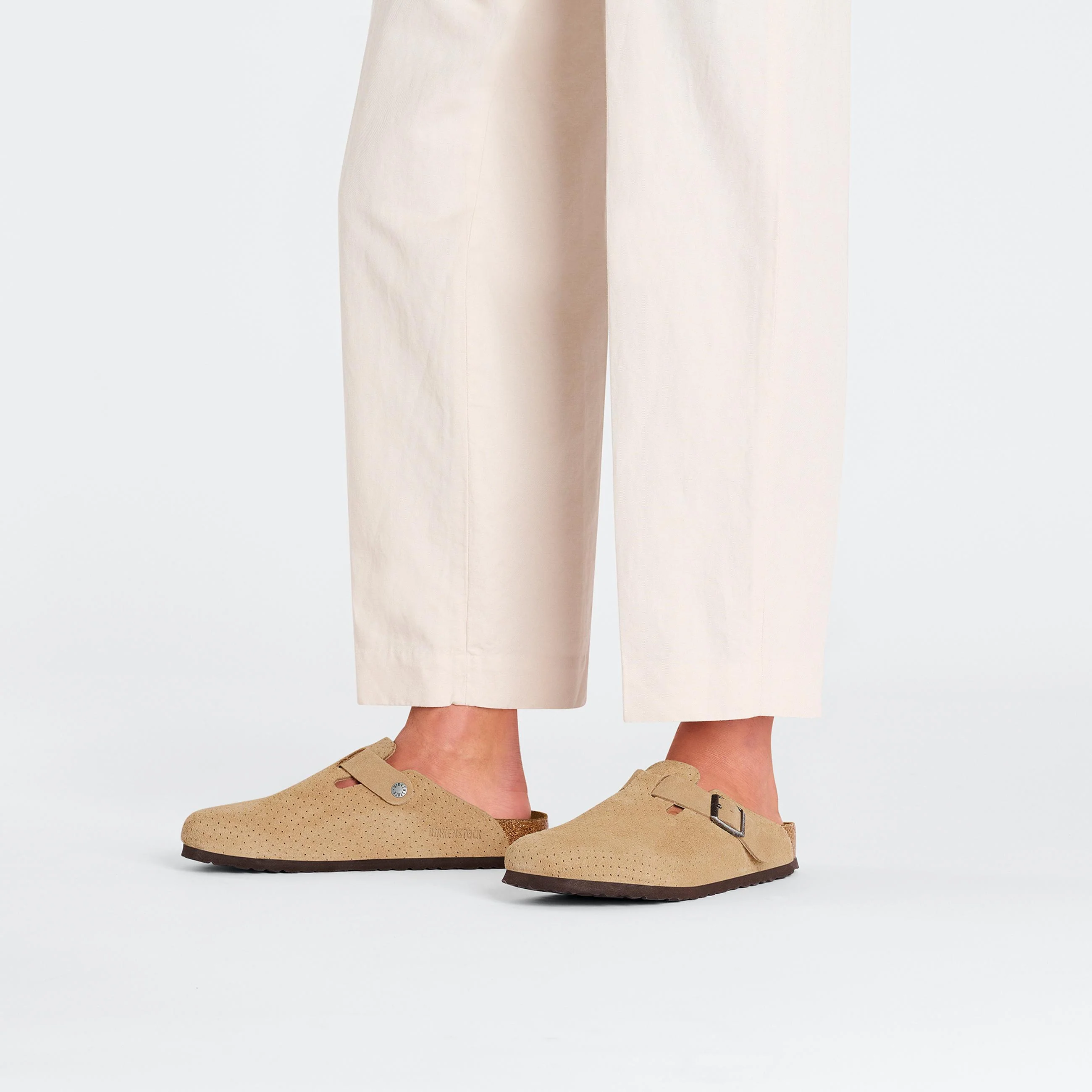 Boston New Beige Embossed Suede Leather - Image 5