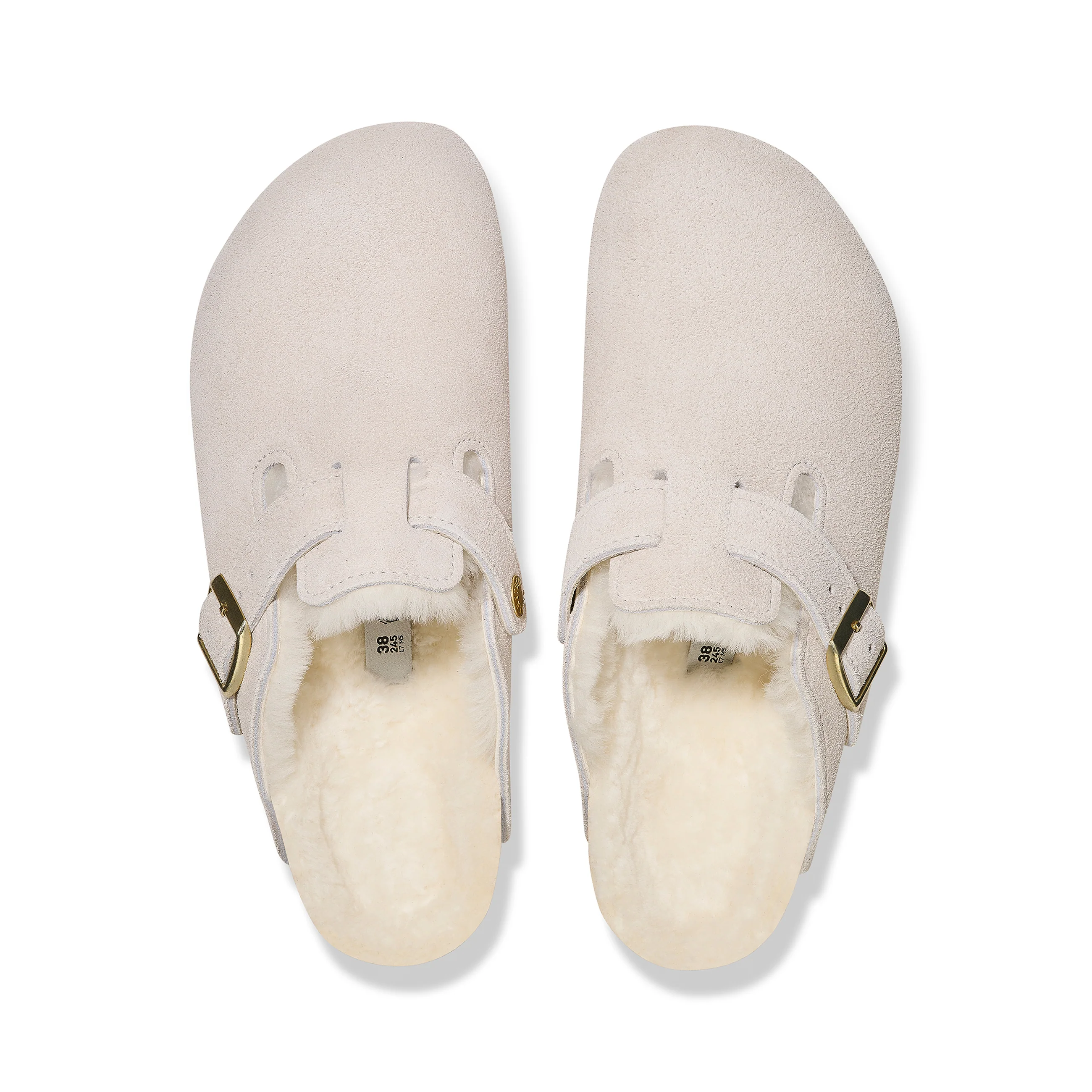Boston Shearling Antique White Suede Leather/Shearling - Image 3