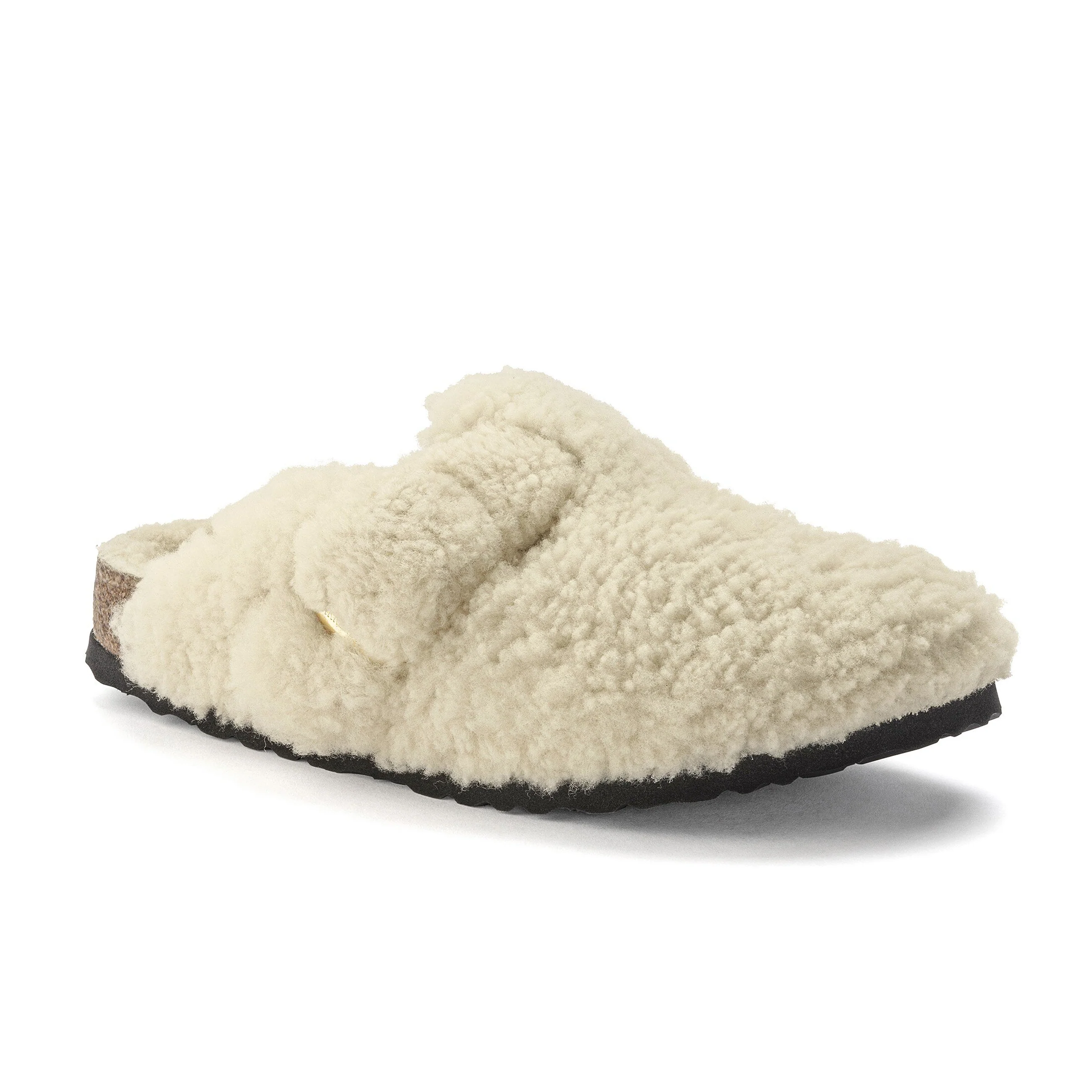 Boston Big Buckle Shearling Teddy Eggshell