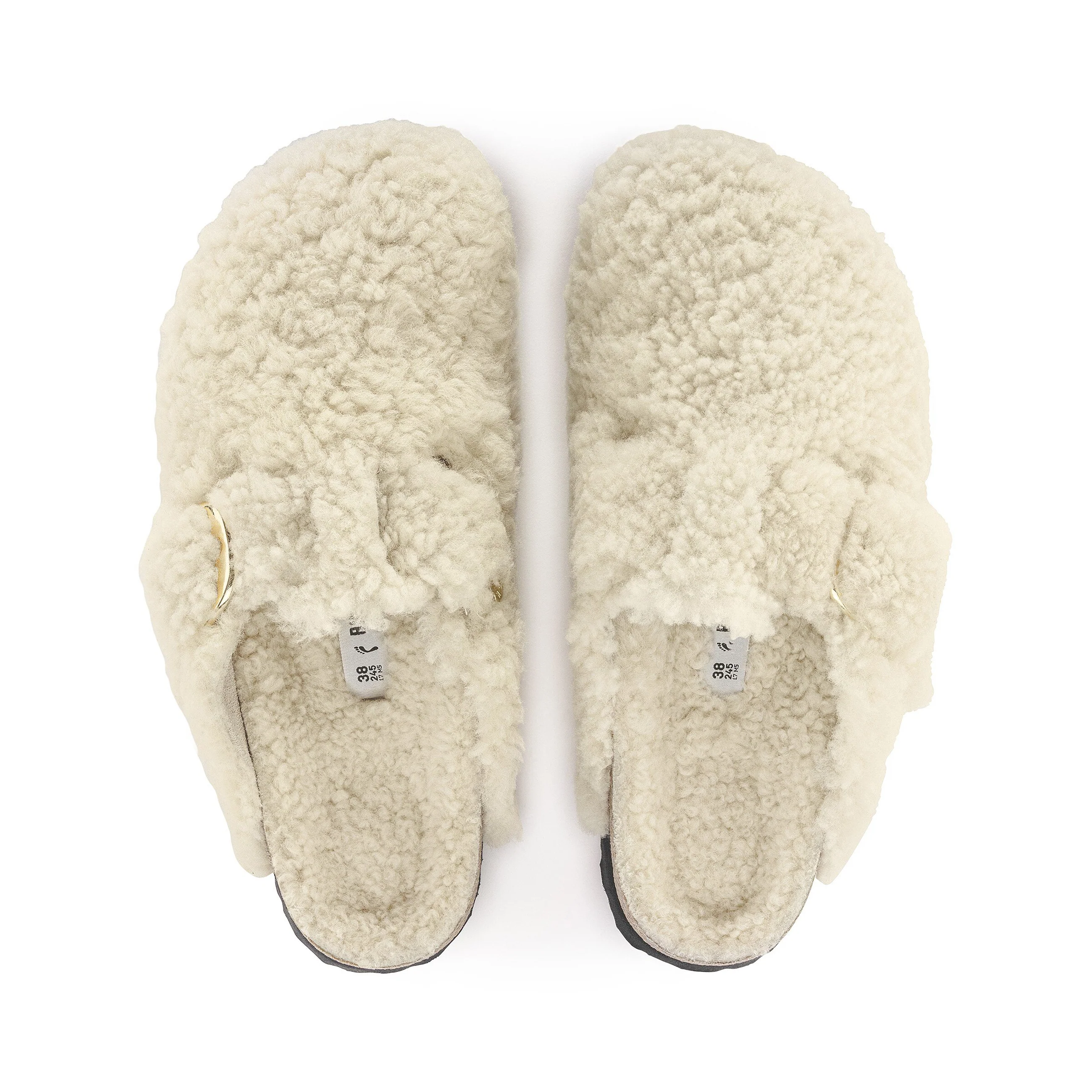 Boston Big Buckle Shearling Teddy Eggshell - Image 3