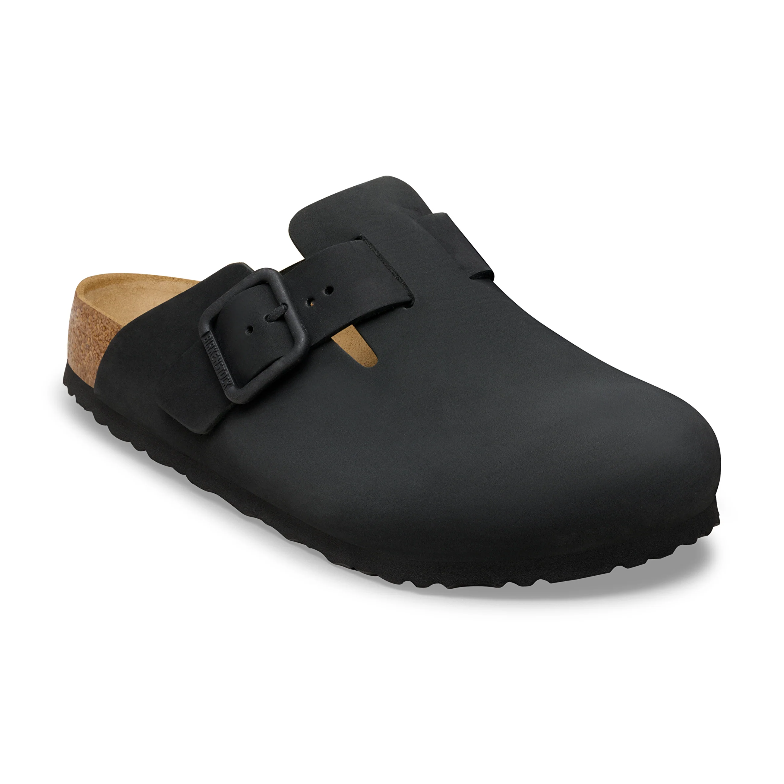 Boston Wire Buckle Black Nubuck Leather