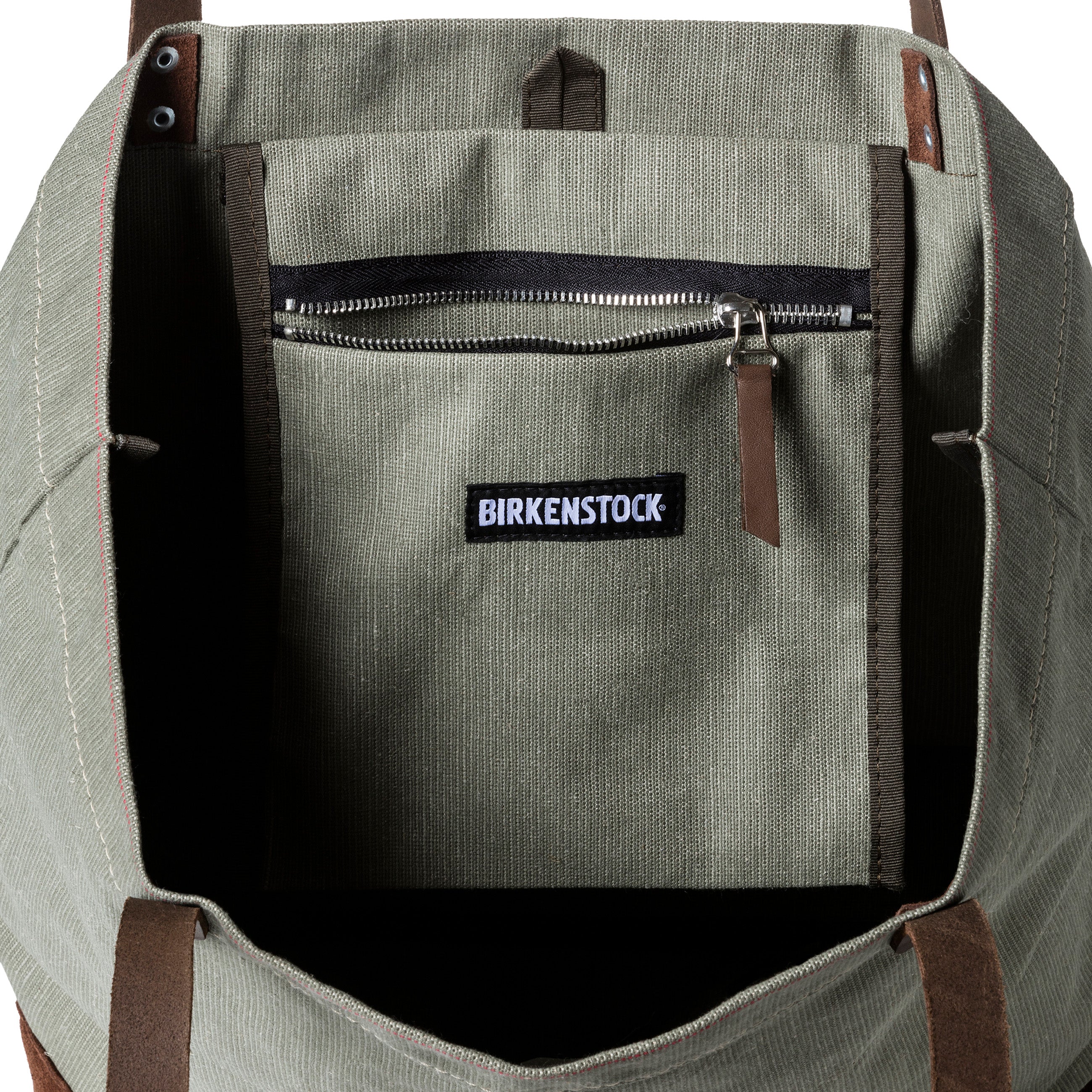 Cologne Bag Large Olive Green Canvas - Image 6