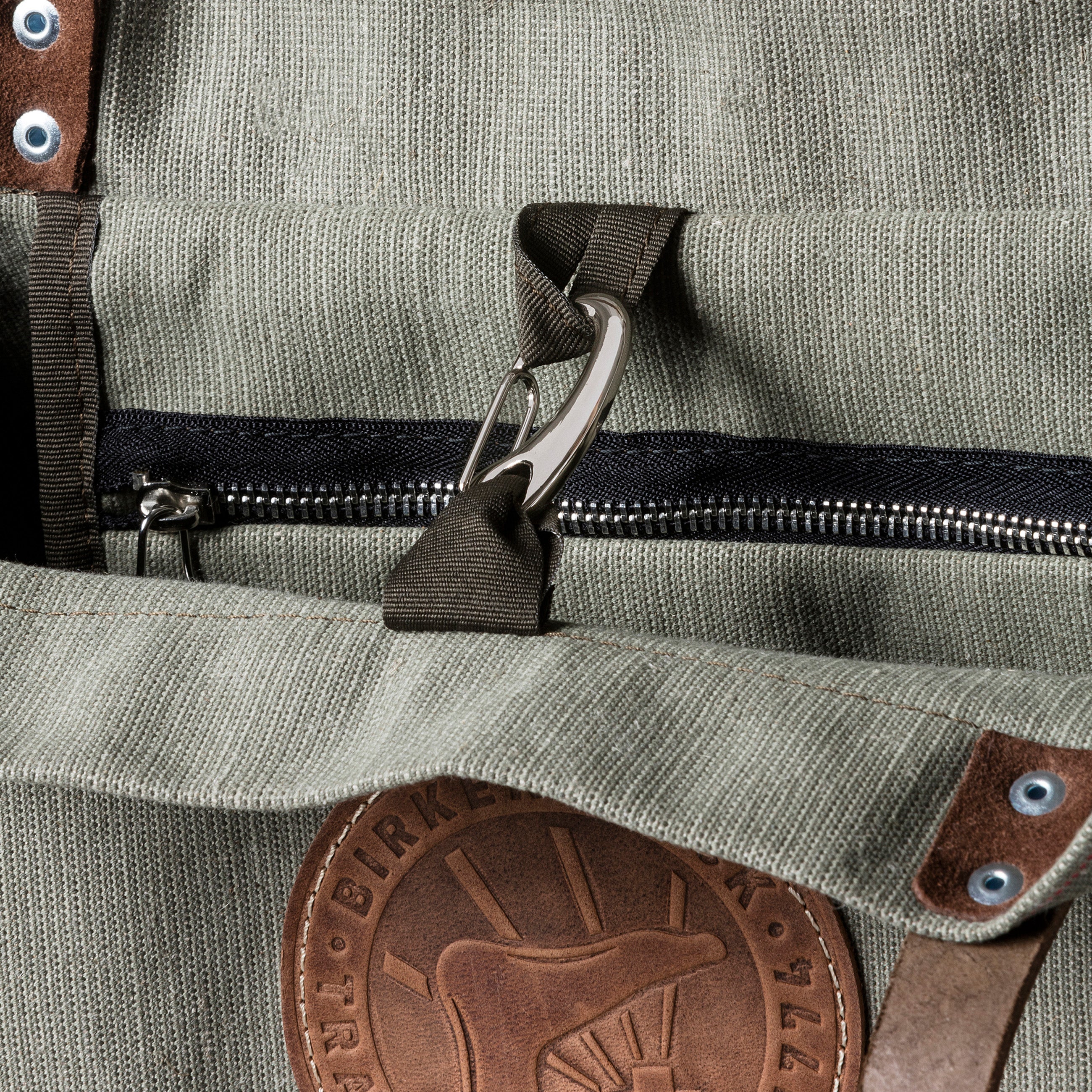Cologne Bag Medium Olive Green Canvas - Image 5